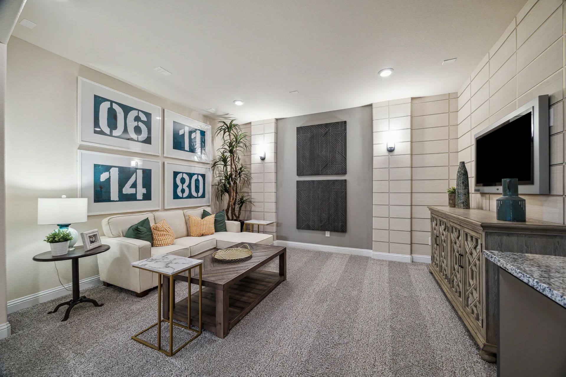 Plan 5051 model media room