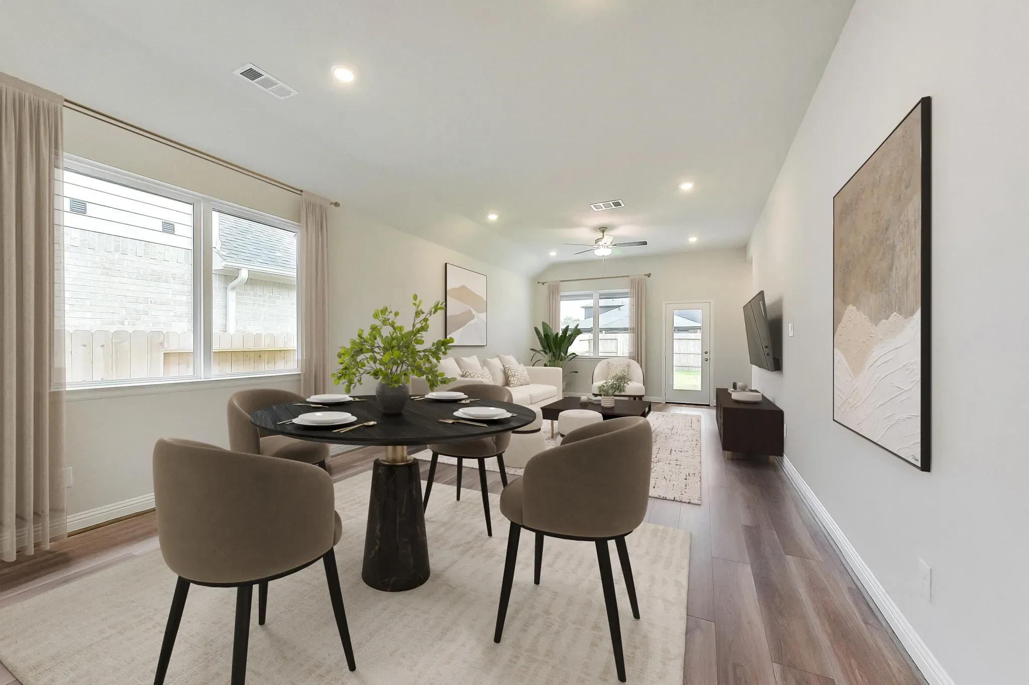 Plan 3019 great room - staged