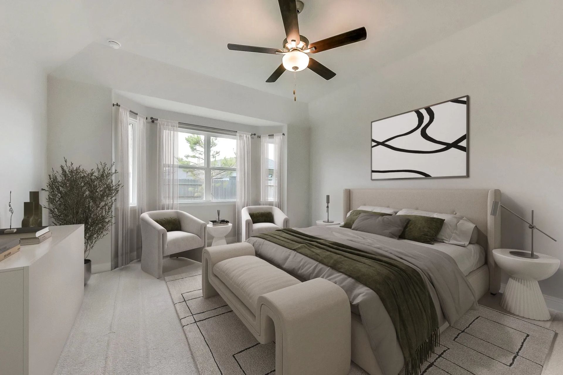 Plan 3019 primary bed - staged