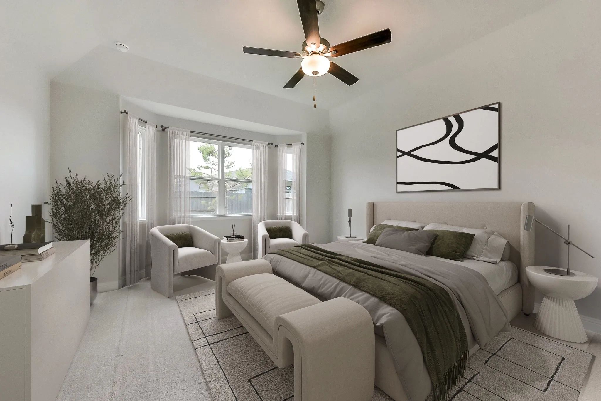 Plan 3019 primary bed - staged