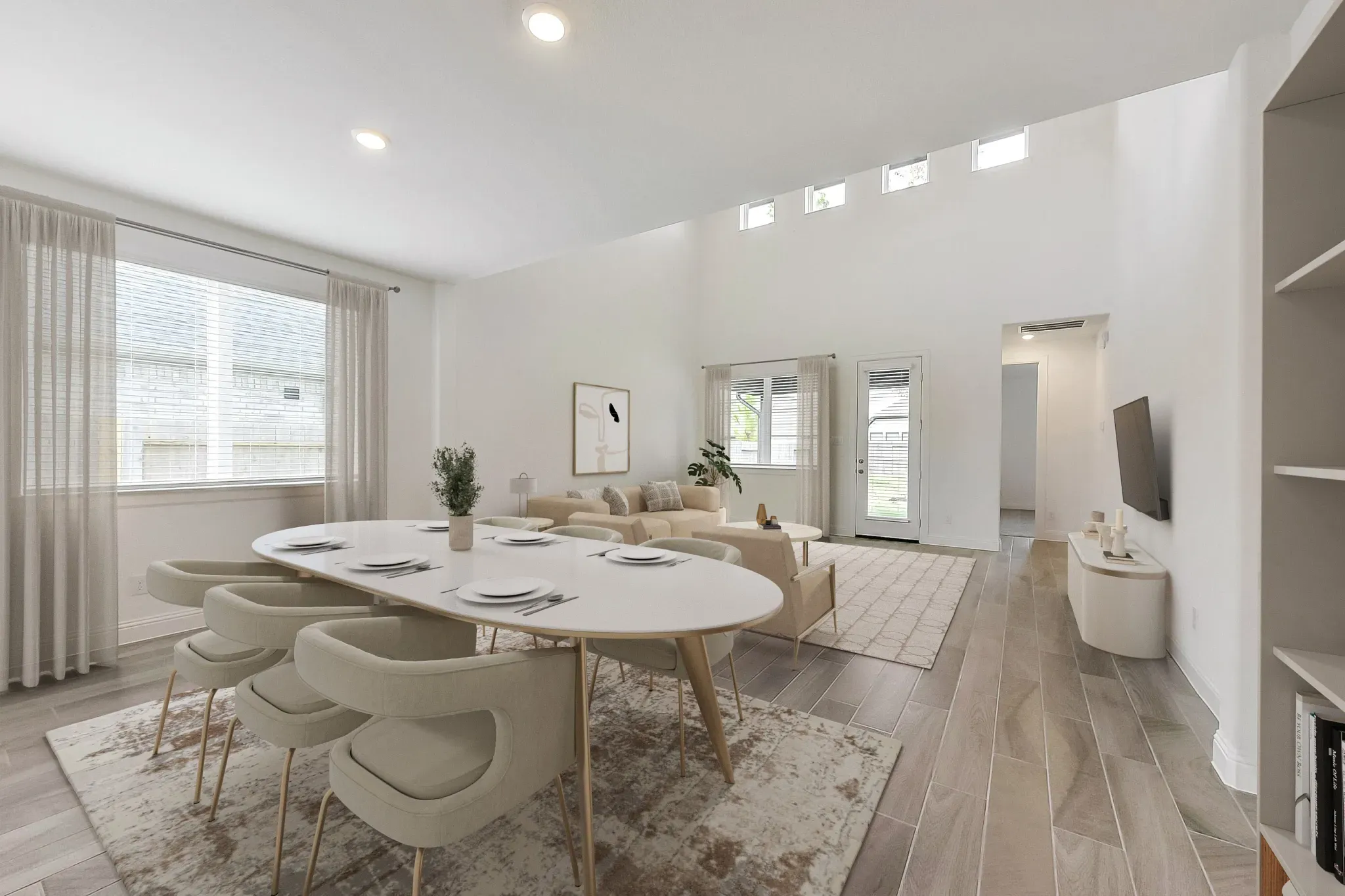 Plan 3049 dining/great room - staged