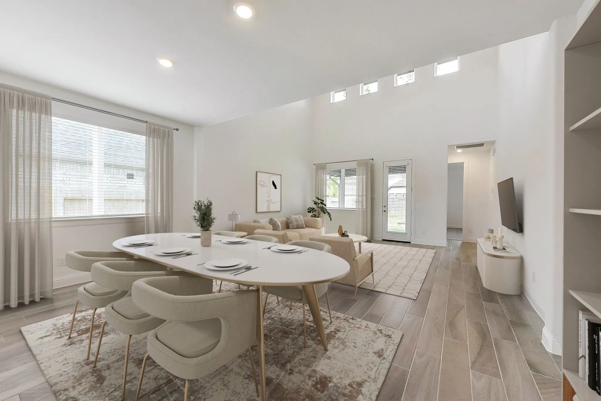 Plan 3049 dining/great room - staged