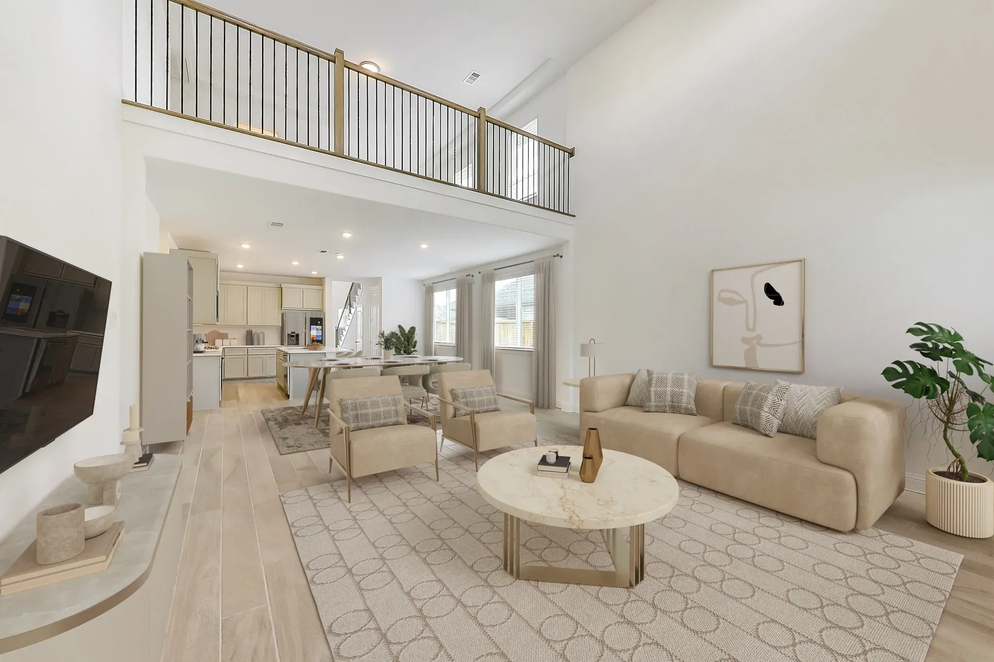 Plan 3049 great room - staged