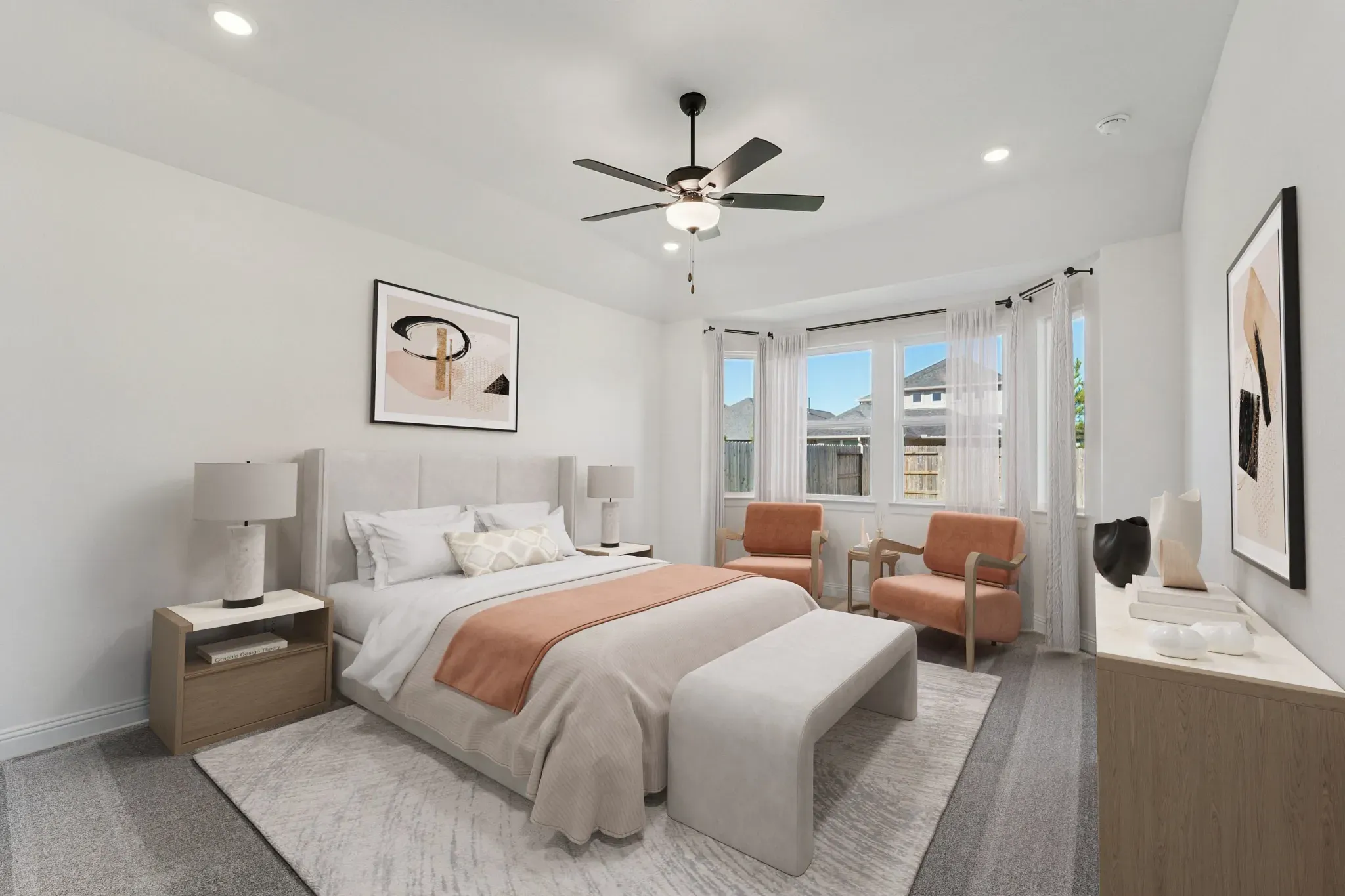 Plan 4046 primary bed - staged
