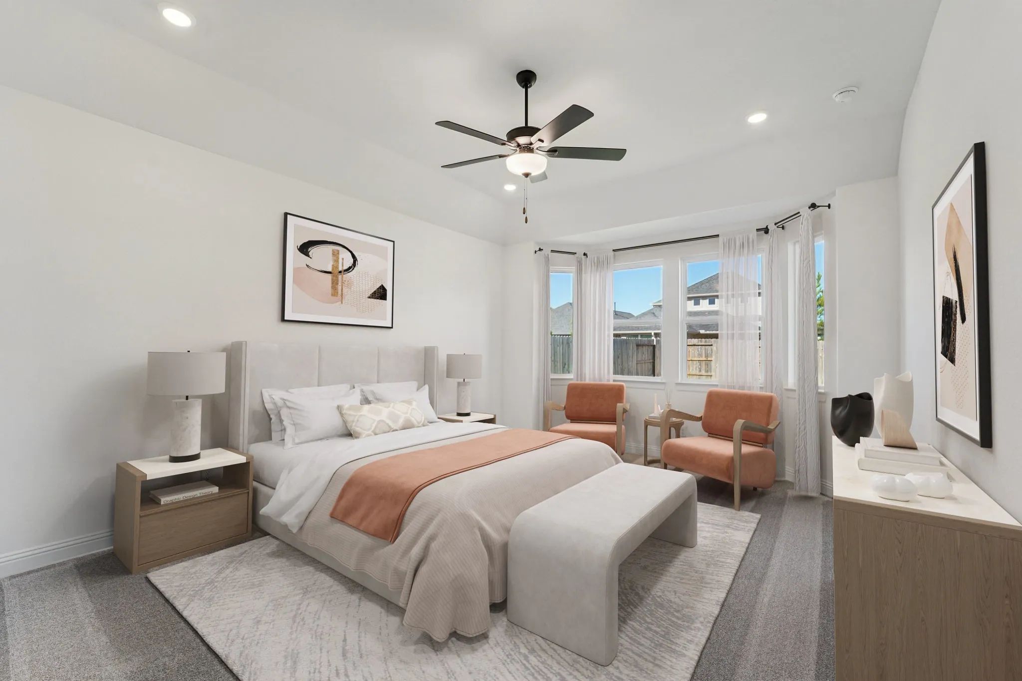 Plan 4046 primary bed - staged