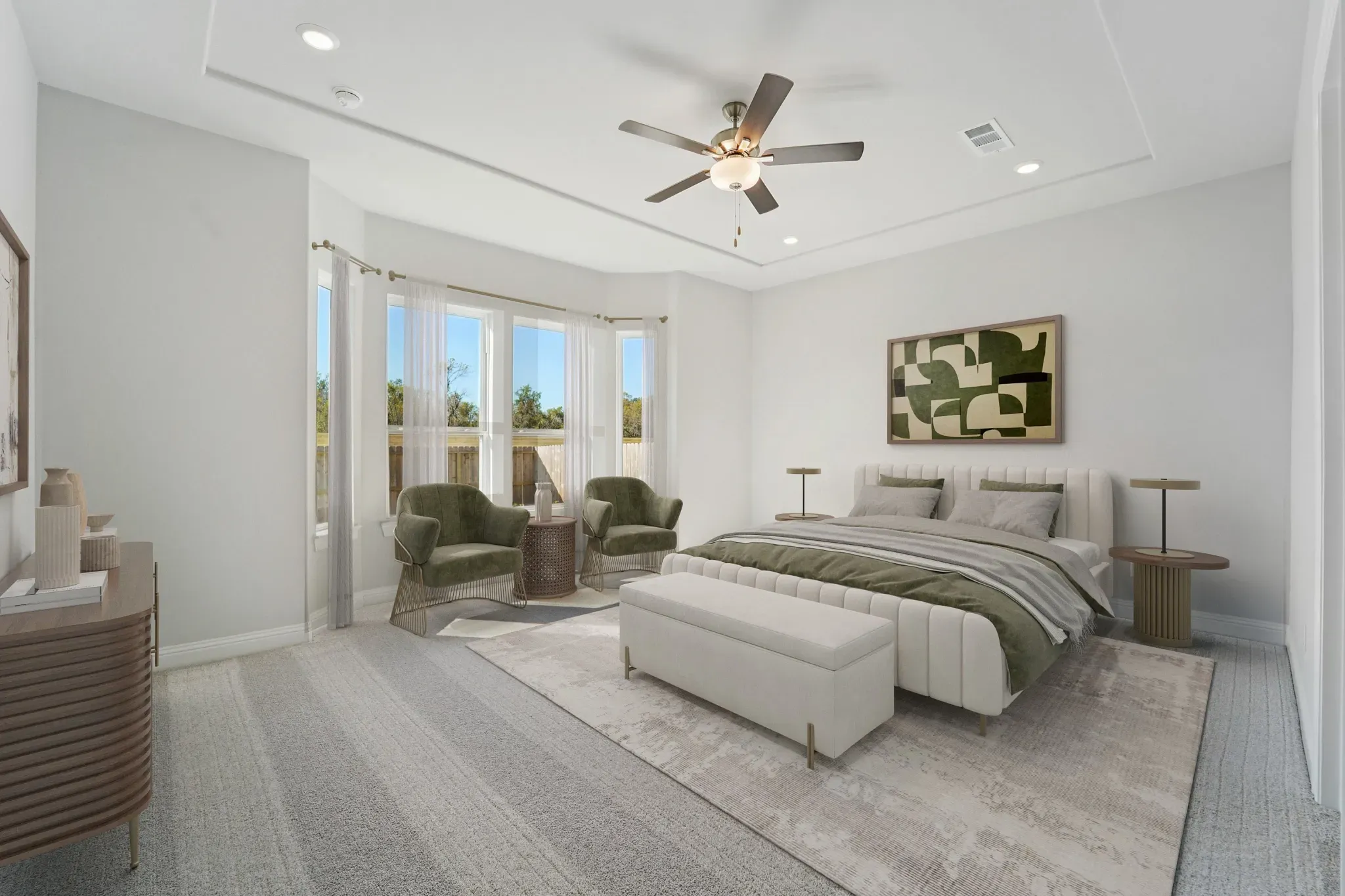 Primary Bed Virtually Staged