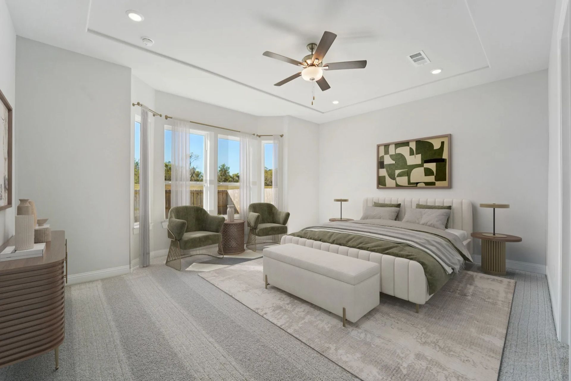 Primary Bed Virtually Staged