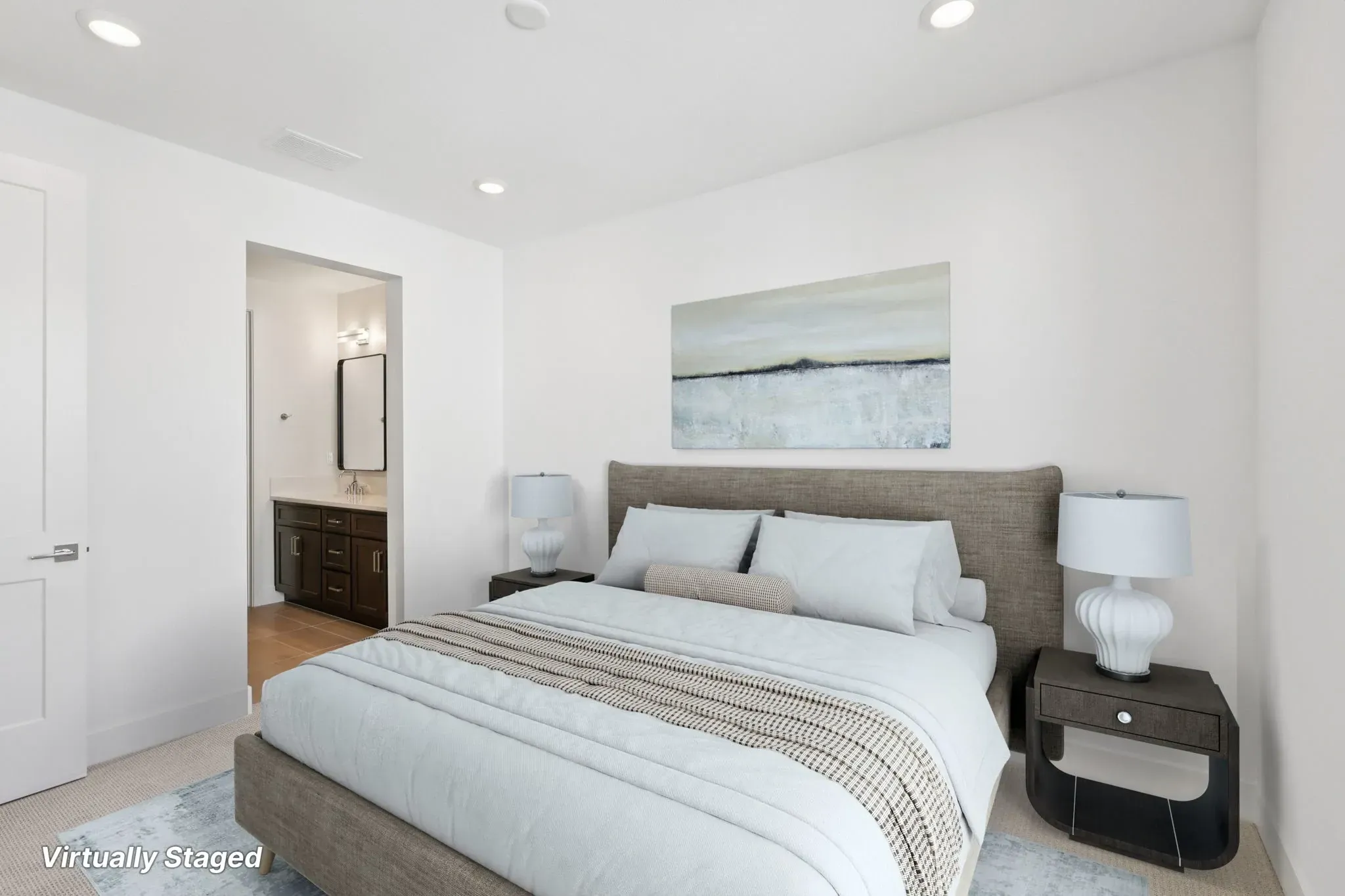 Serenity Lot 302 Primary Bedroom Virtually Staged