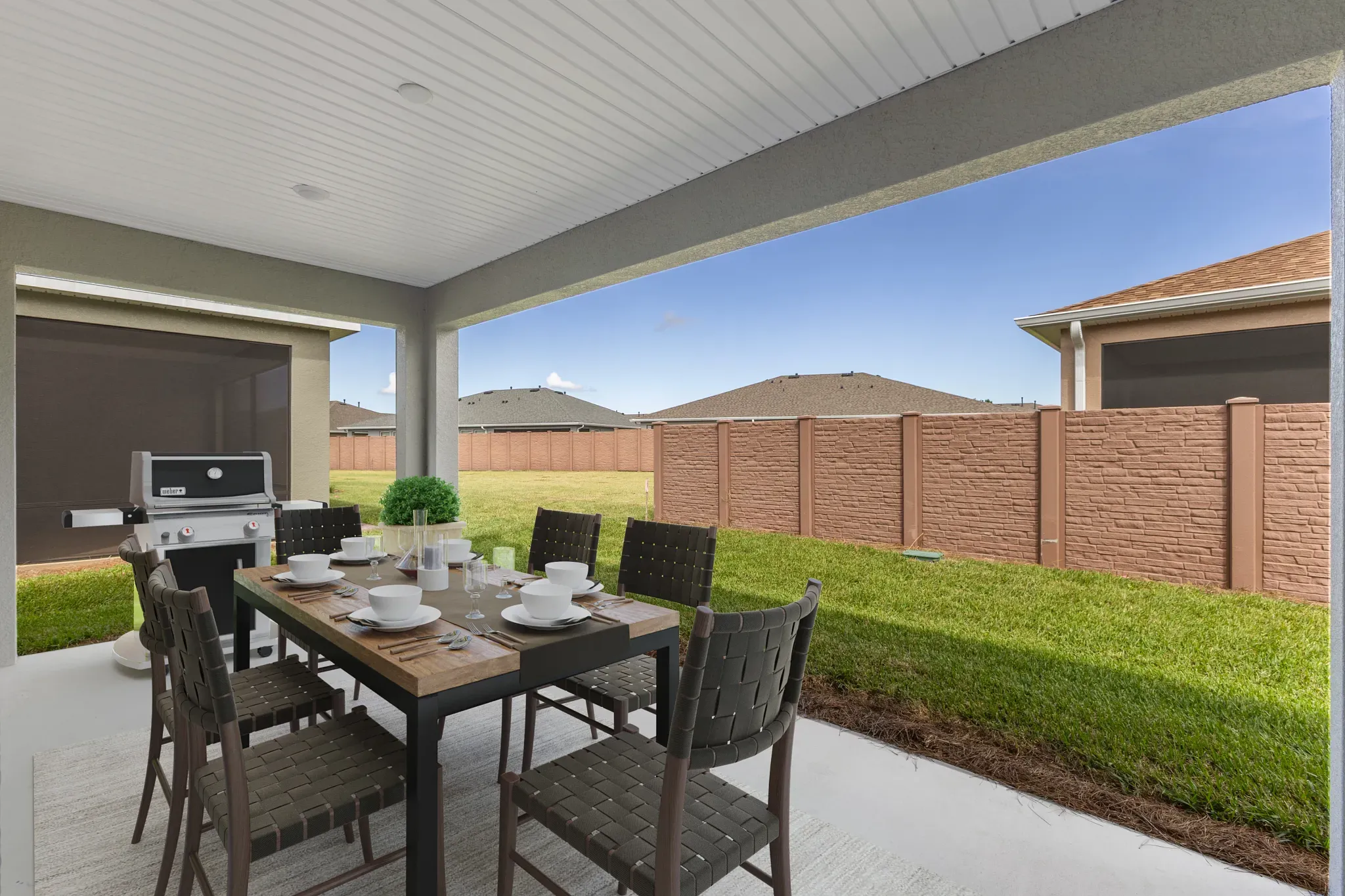 Virtually Staged Valletta Covered Lanai