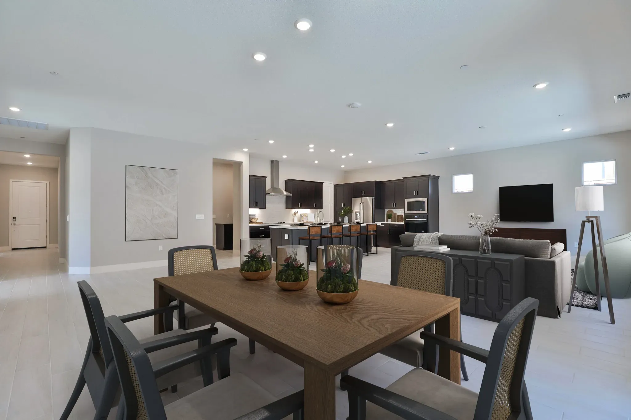 Great Room & Dining Virtually Staged