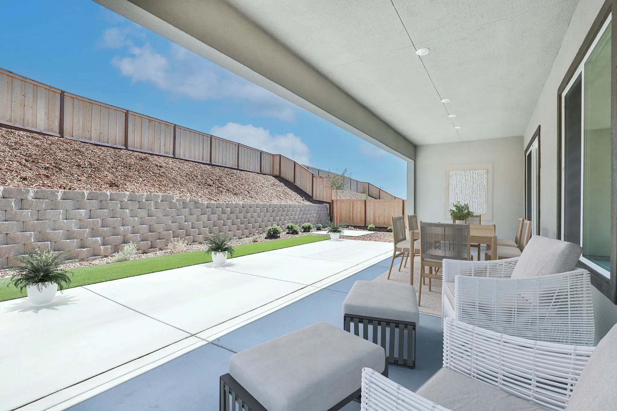 Covered Patio Virtually Staged