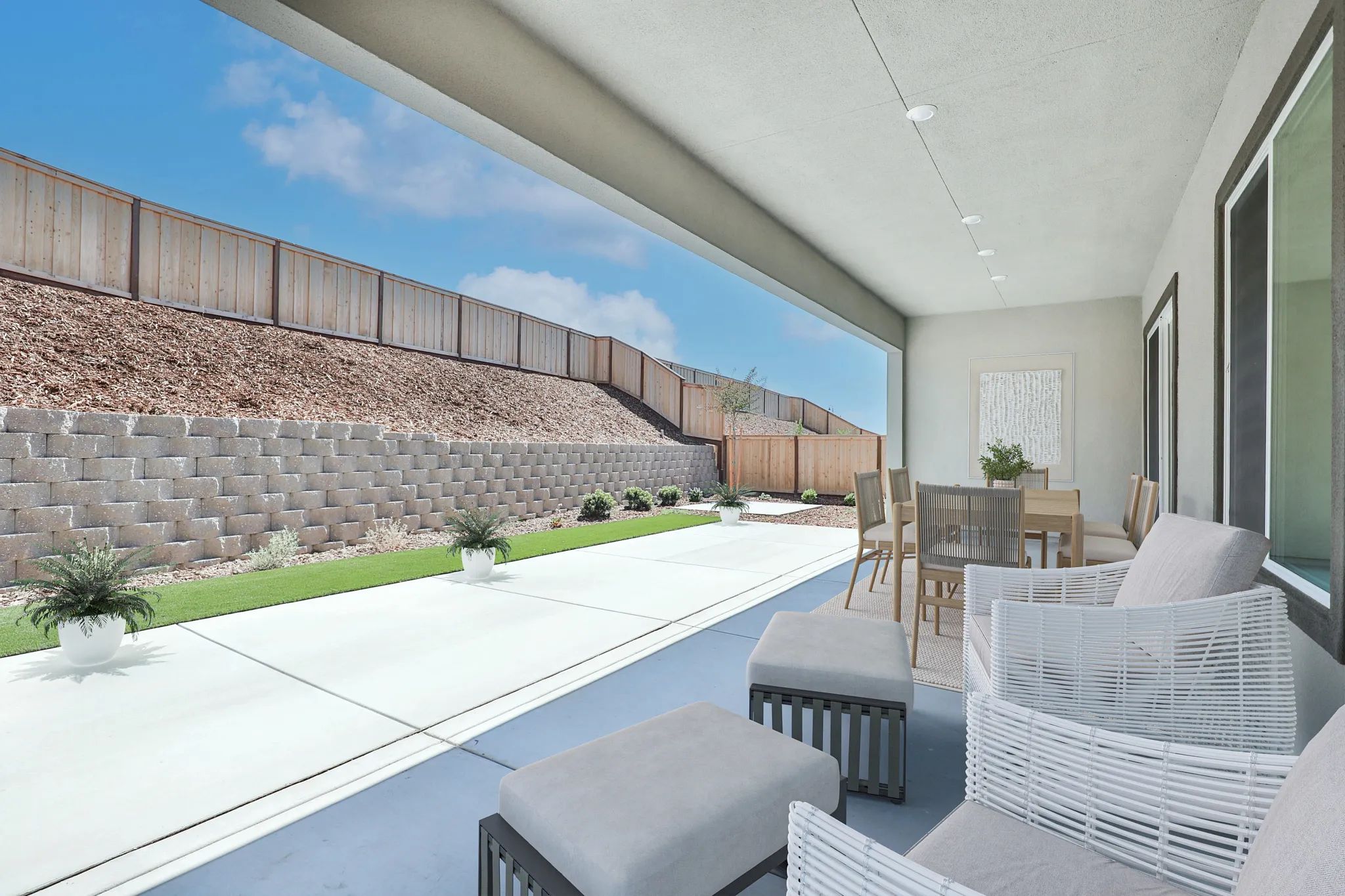 Covered Patio Virtually Staged