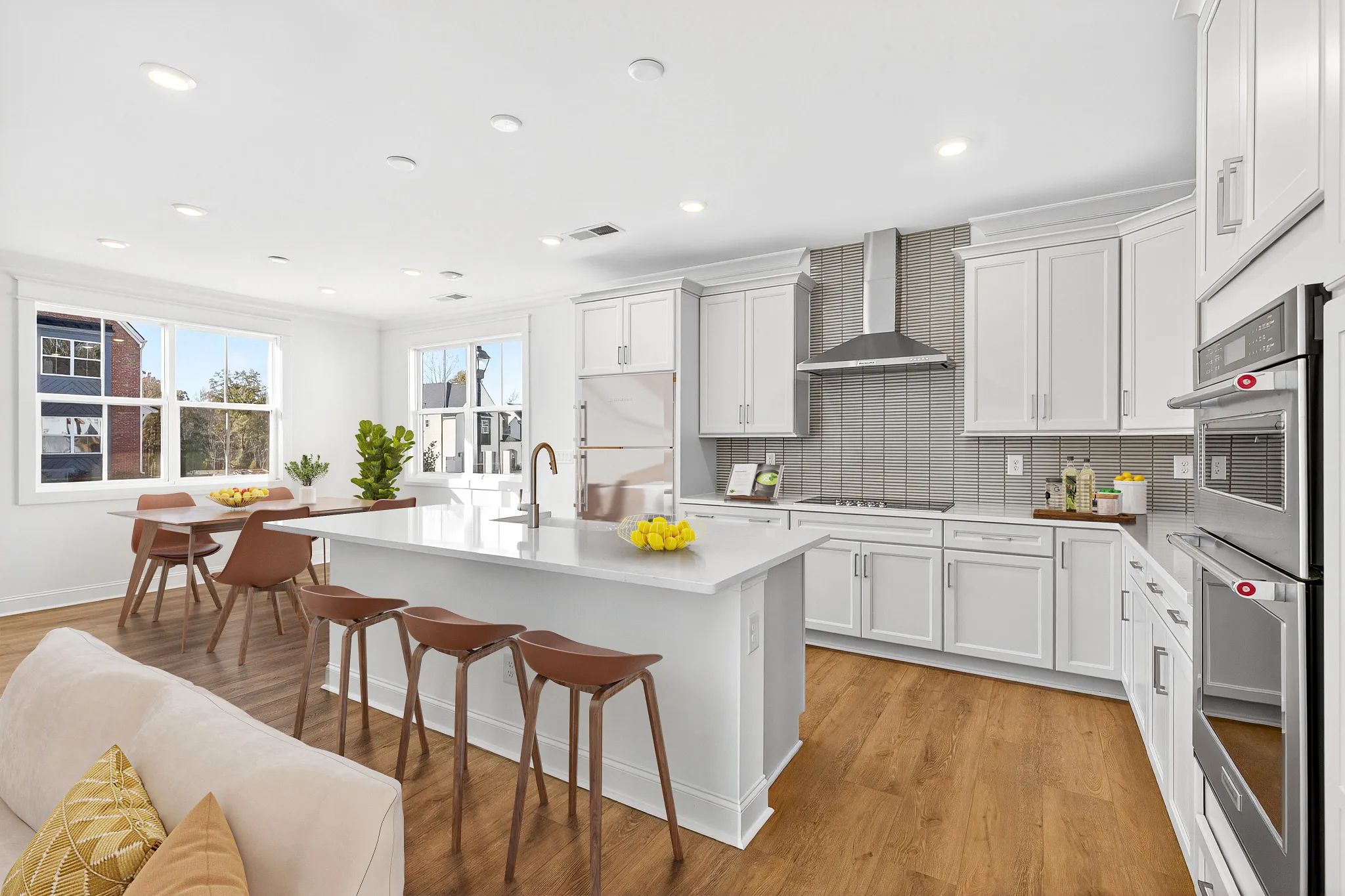 Virtually Staged Kitchen and Dining