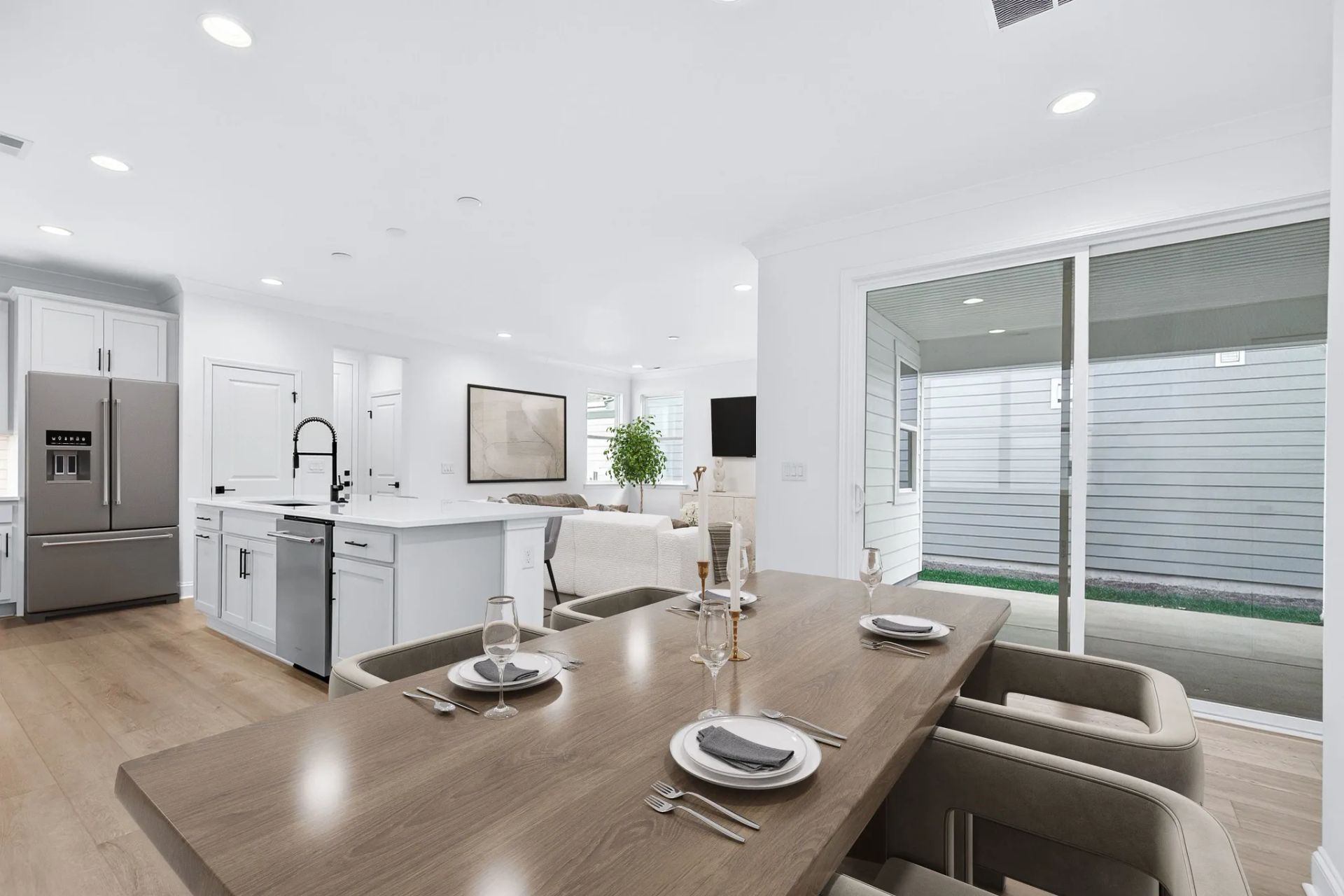 Virtually Staged Kitchen and Dining