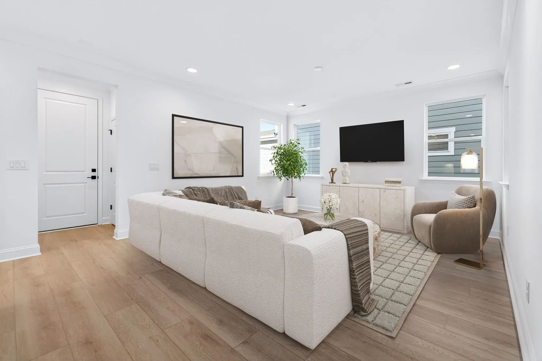 Virtually Staged Living Room