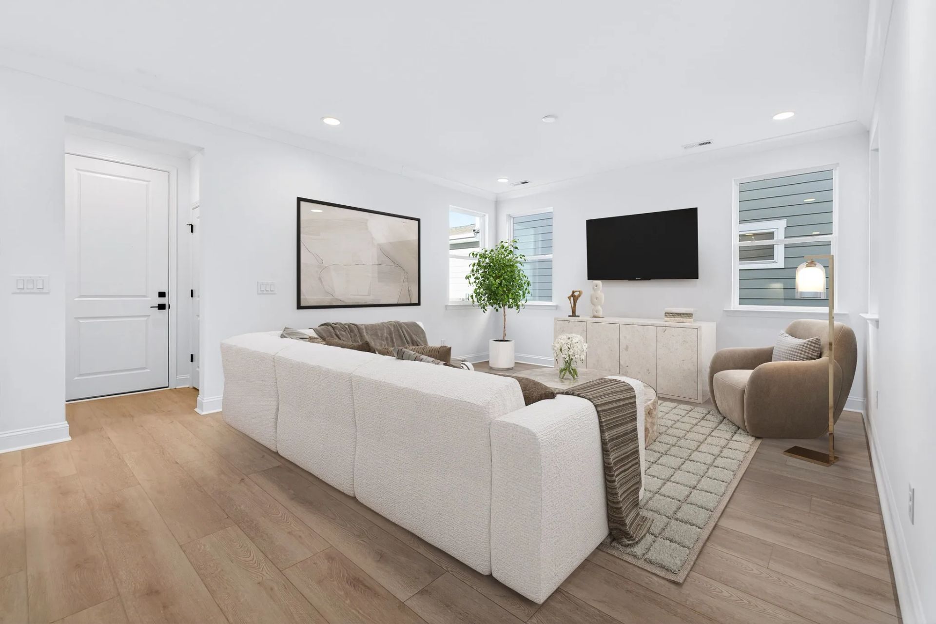 Virtually Staged Living Room