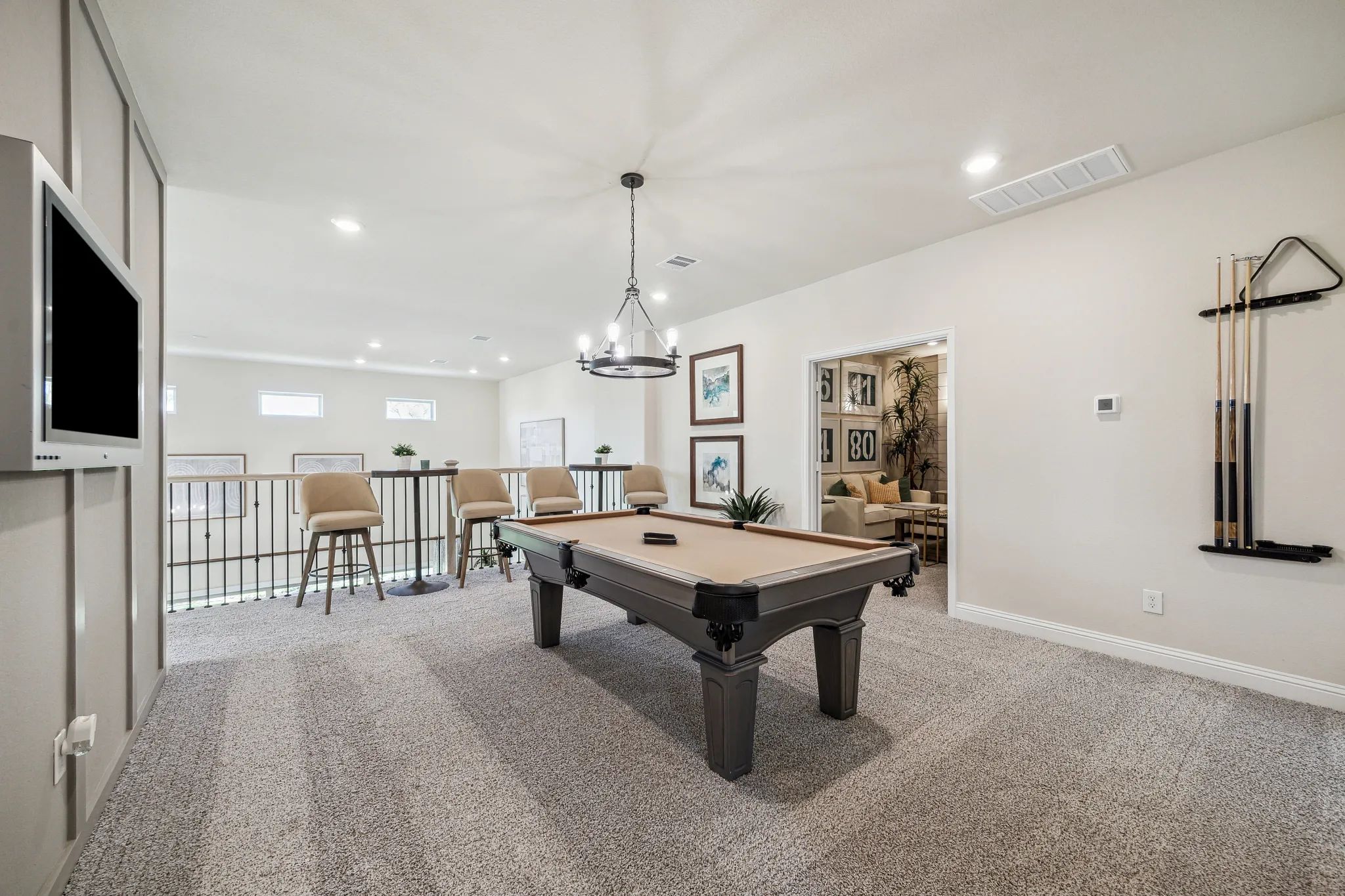 Plan 5051 game room - staged