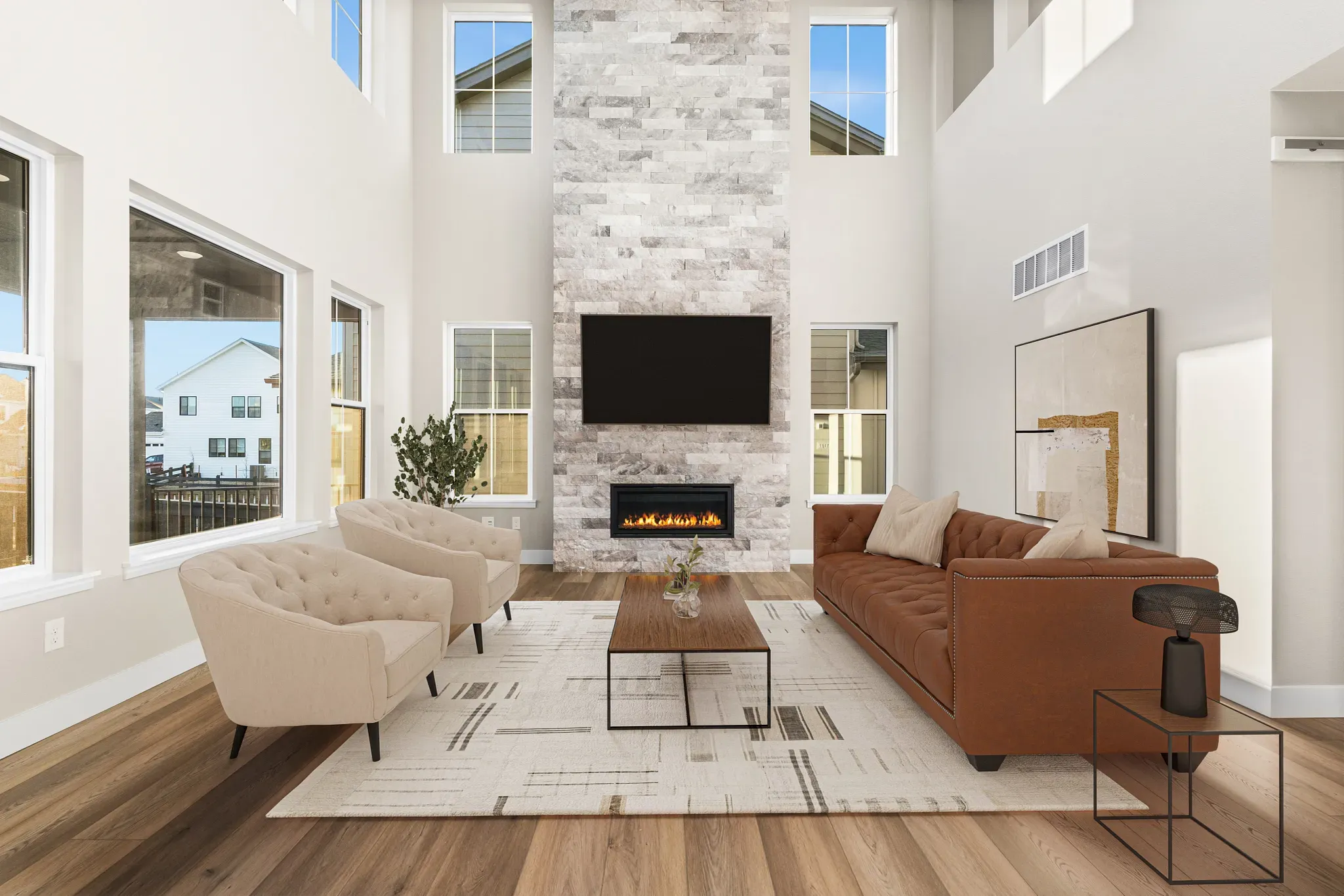 Homesite 263 Great Room - Virtually Staged