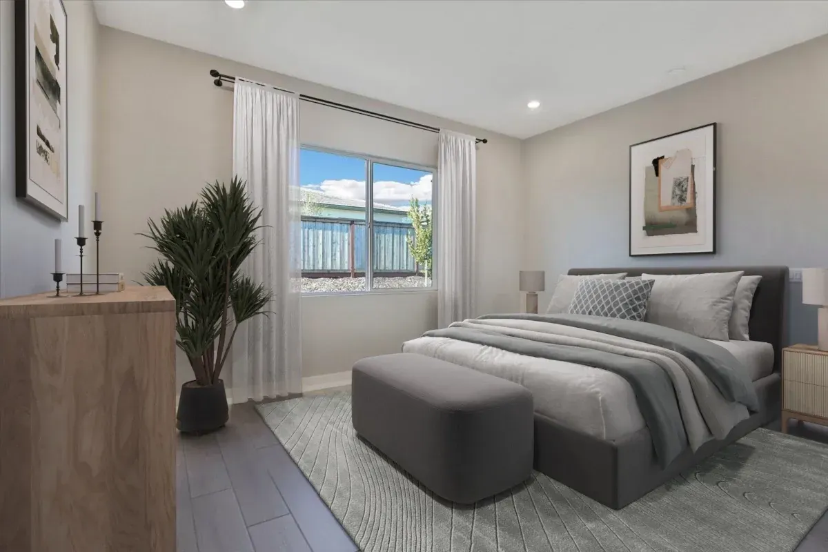 Virtually Staged Primary Bedroom