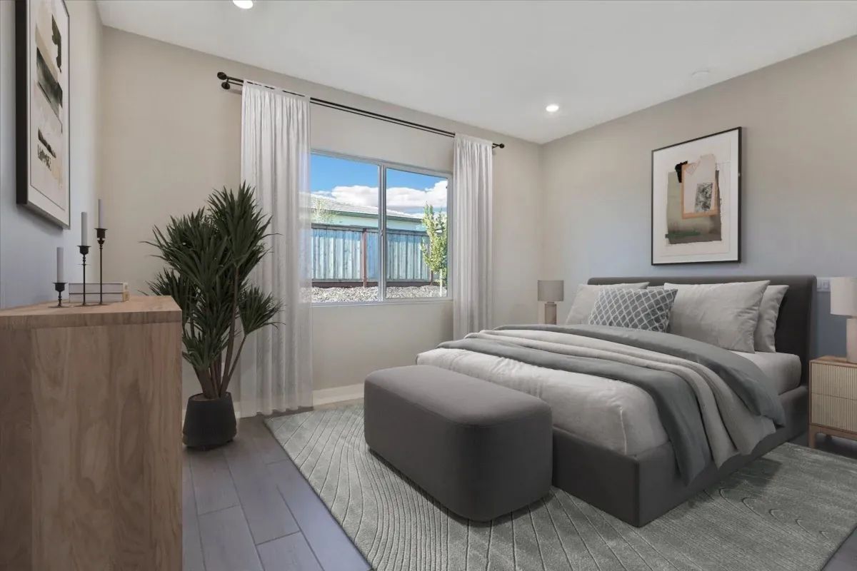 Virtually Staged Primary Bedroom