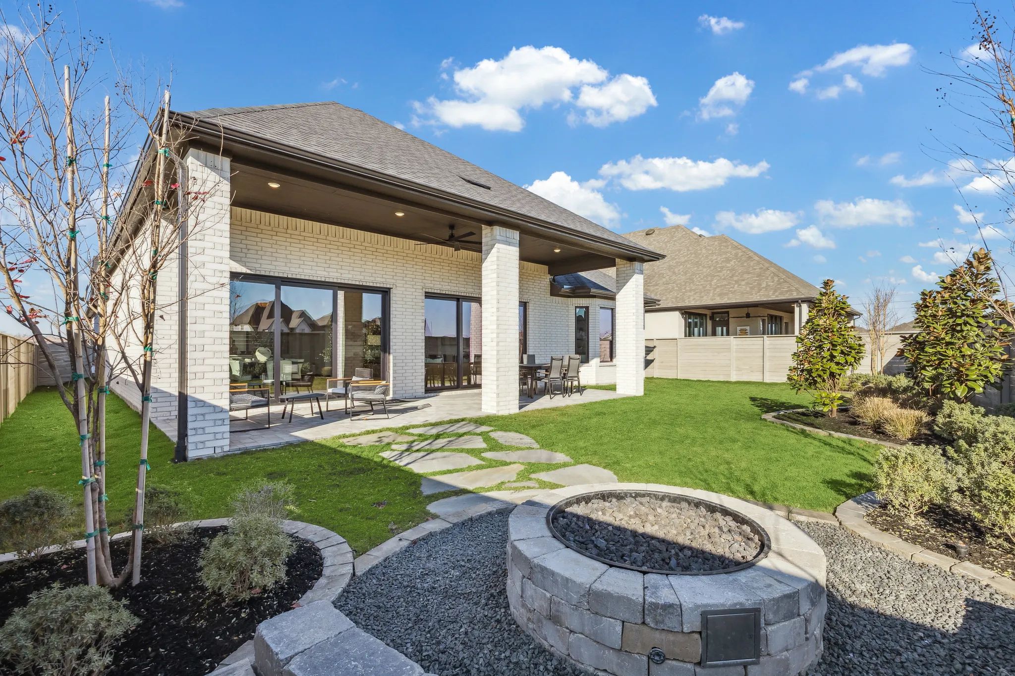 Plan 5029 Model Home Backyard