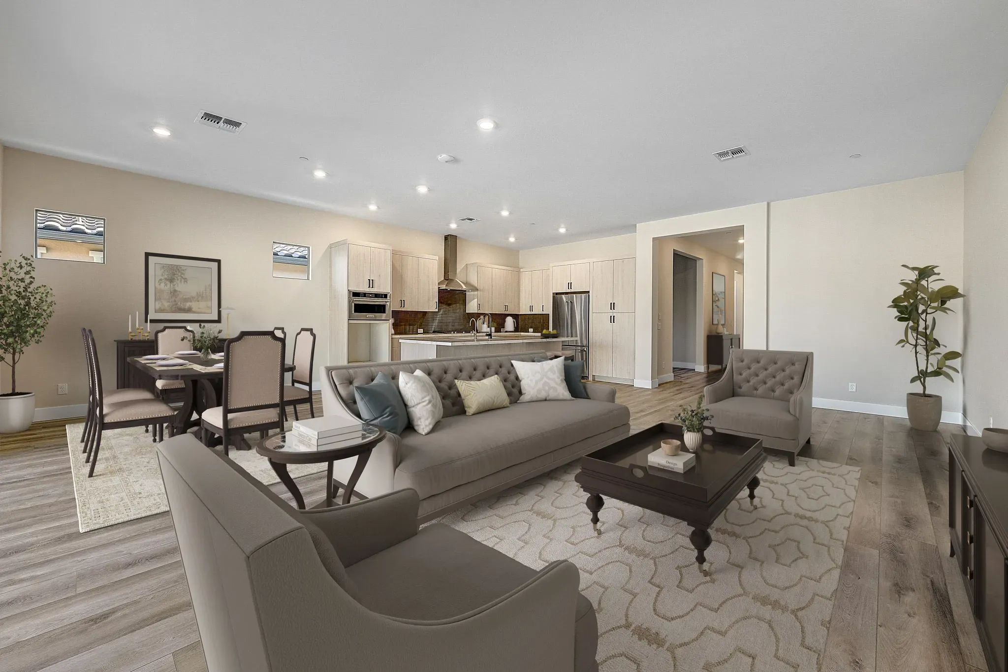 Virtually Staged Vantage Great Room