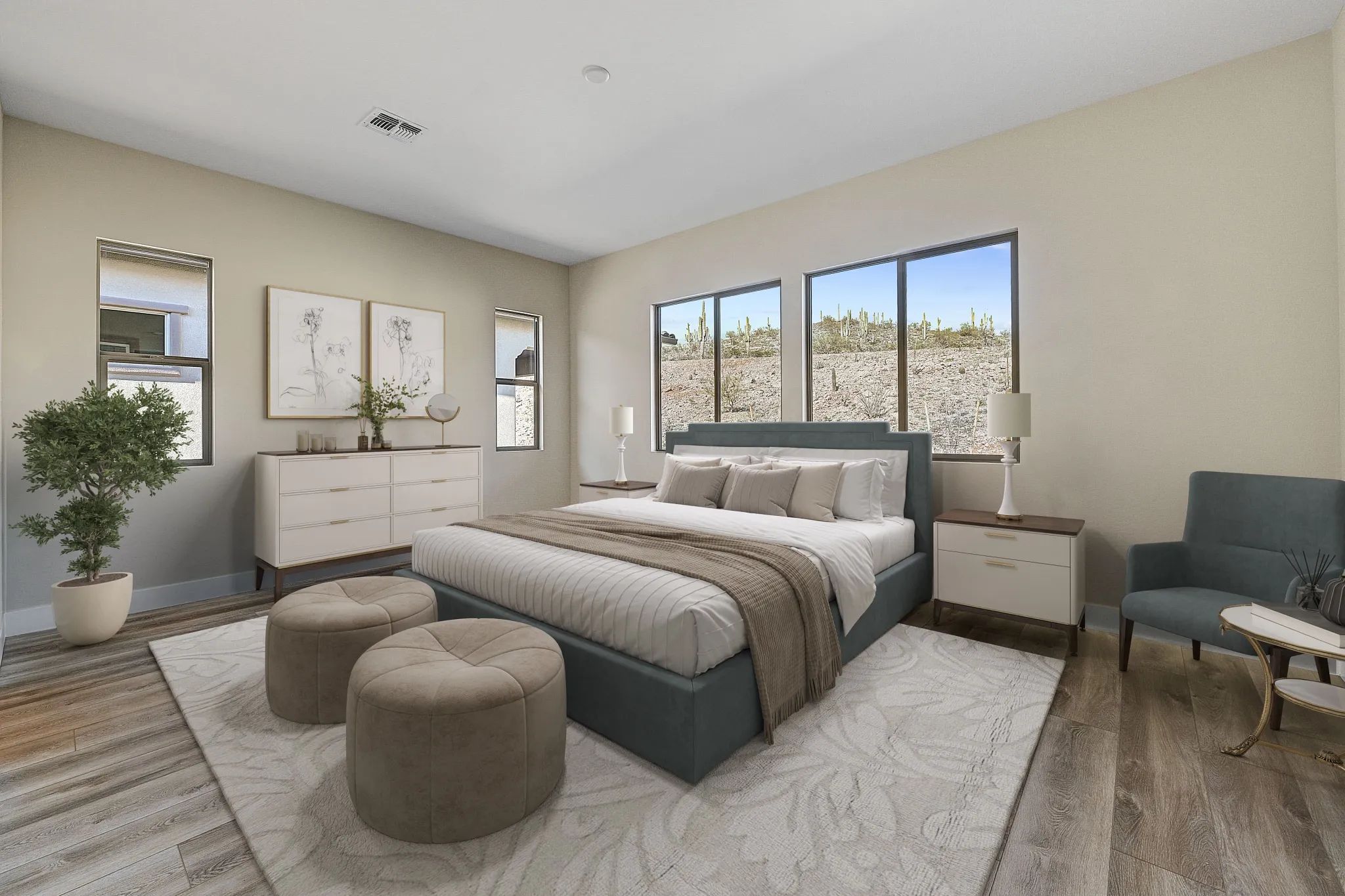 Virtually Staged Vantage Primary Bed
