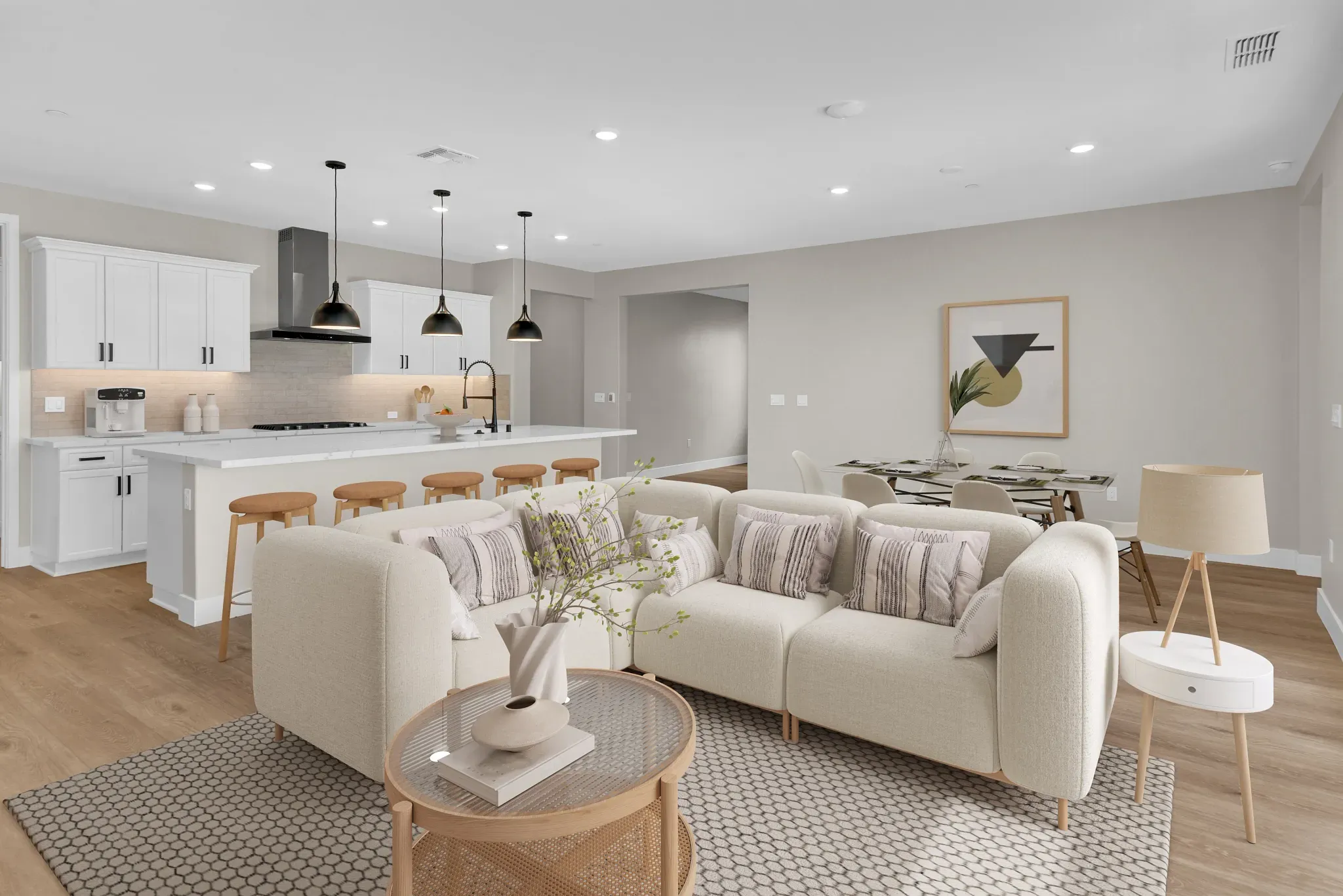 Connect II Virtually staged Great Room