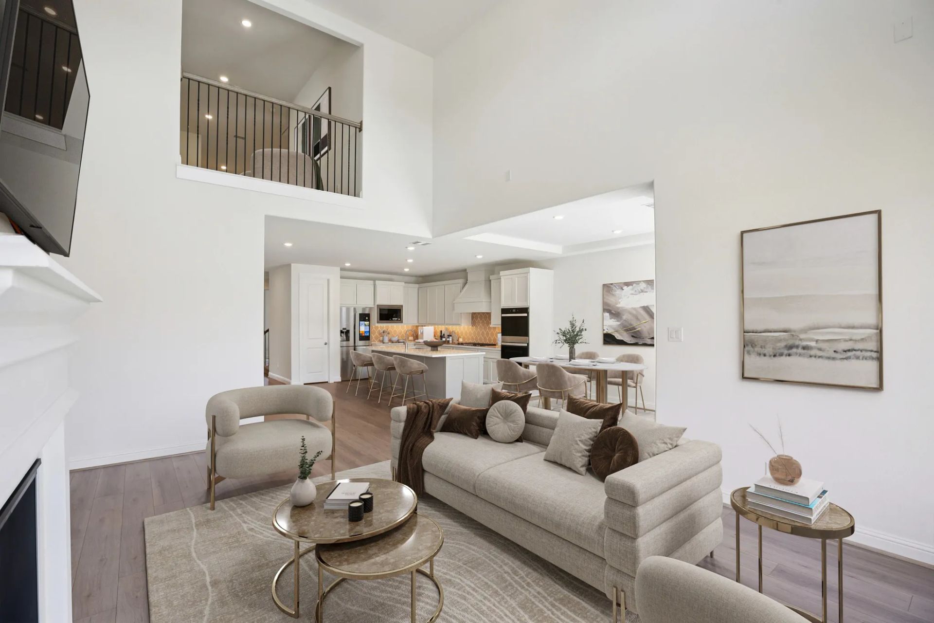 Plan 4059 Great Room - Staged