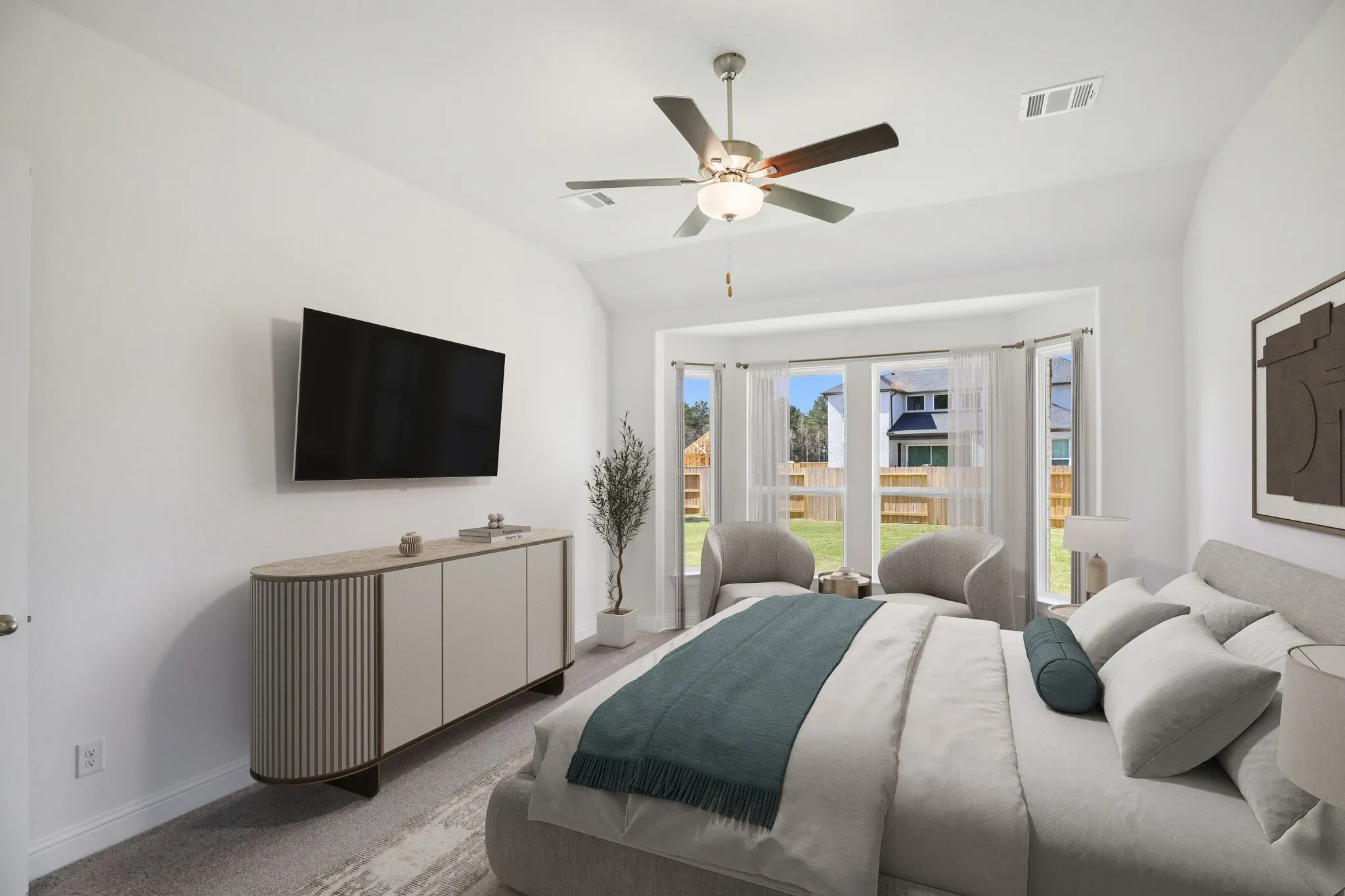 Plan 4059 Primary Bed - Staged