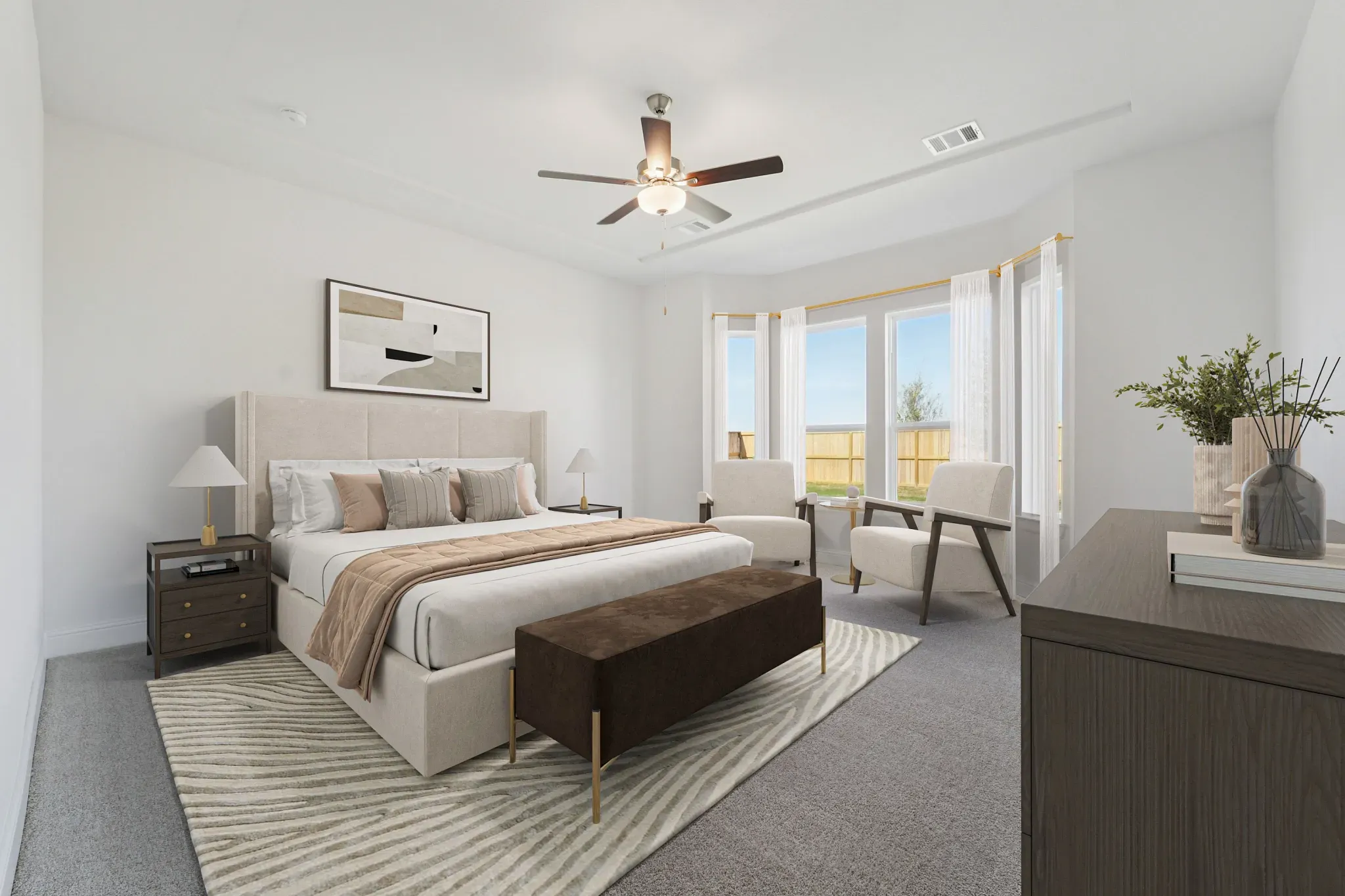 Plan 6010 Primary Bed - Staged