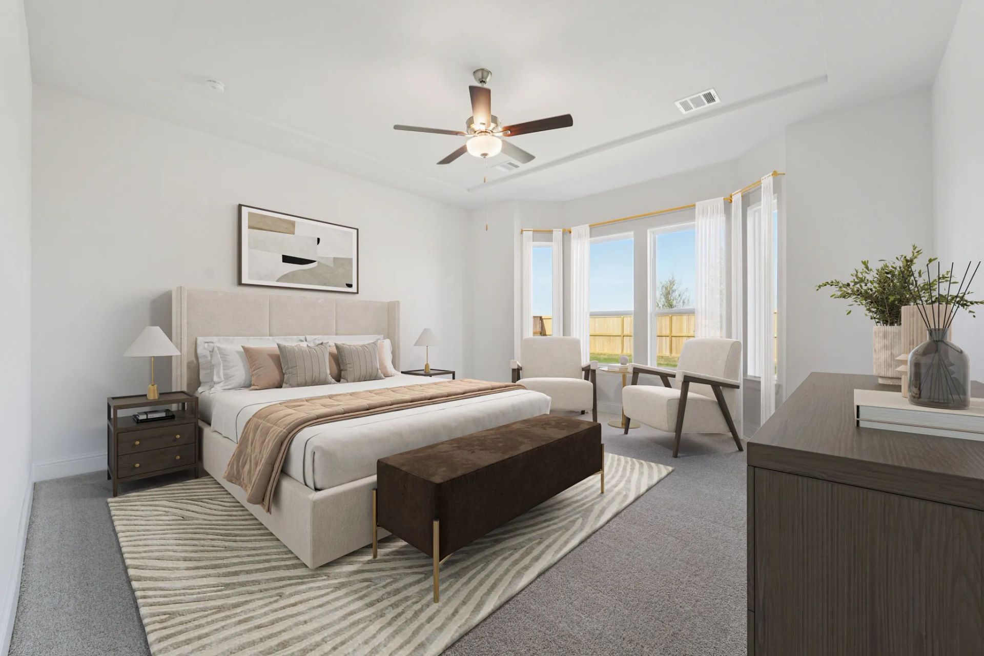 Plan 6010 Primary Bed - Staged