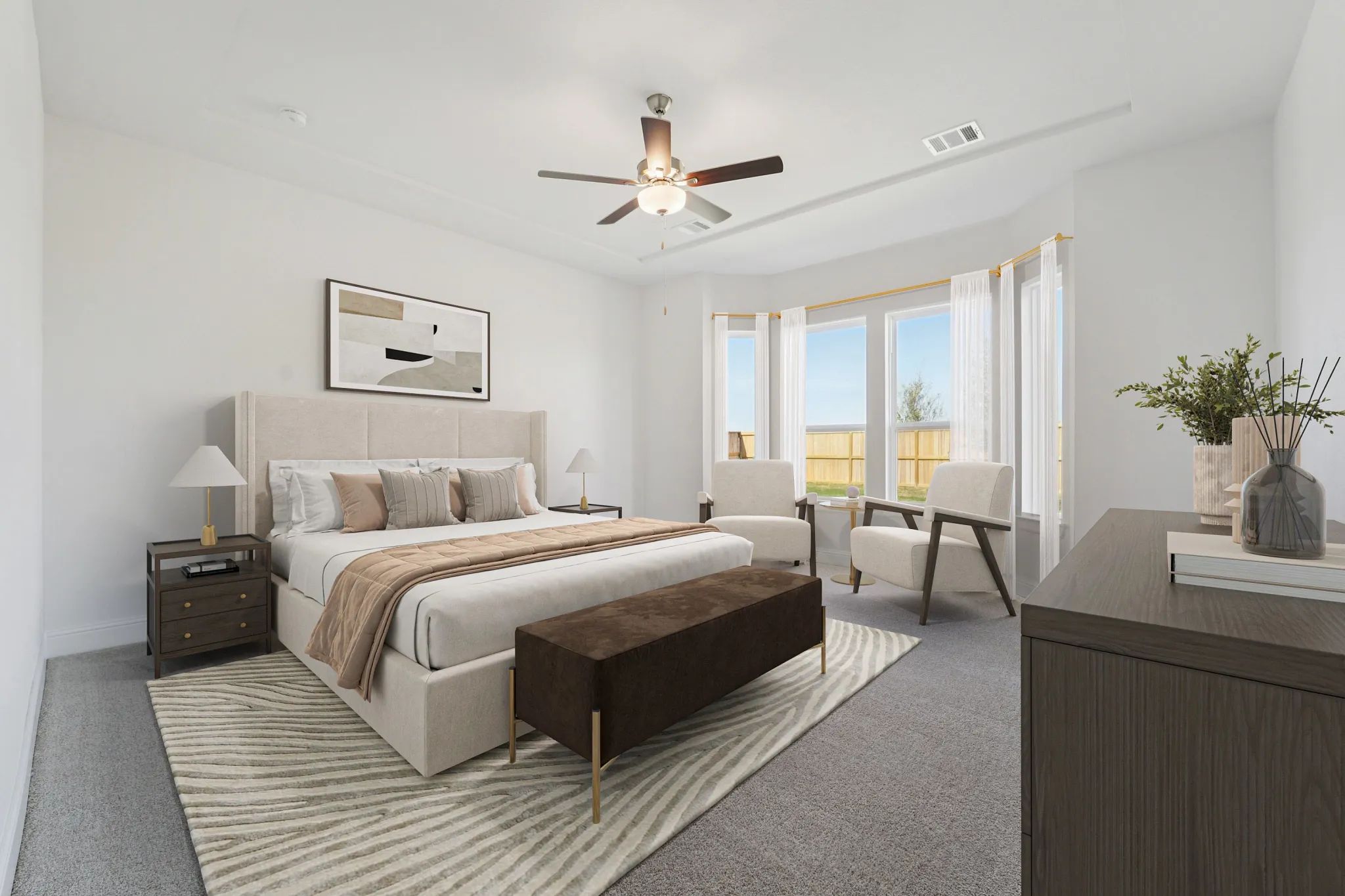 Plan 6010 Primary Bed - Staged