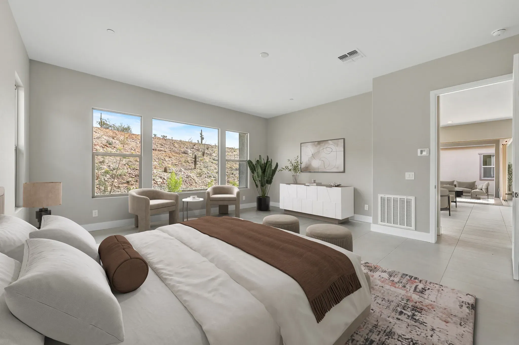 Virtually Staged Ridgecrest Savona Primary Bed