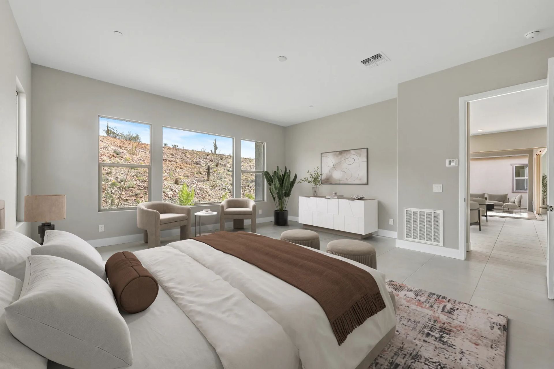 Virtually Staged Ridgecrest Savona Primary Bed
