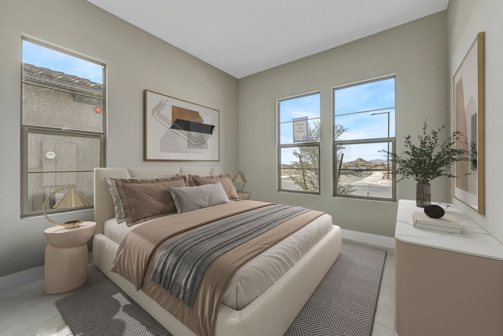 Virtually Staged Ridgecrest Savona Guest Bed