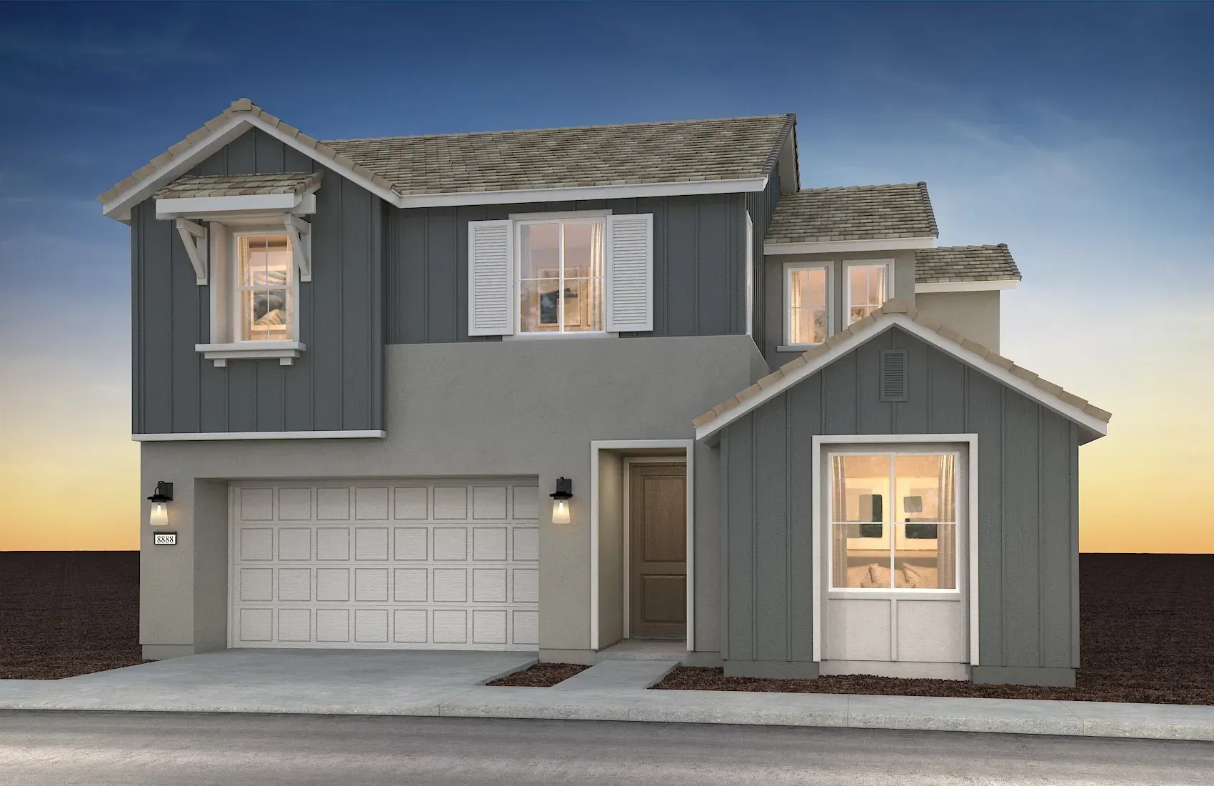 Opal at Mountain House Plan 1D Rendering