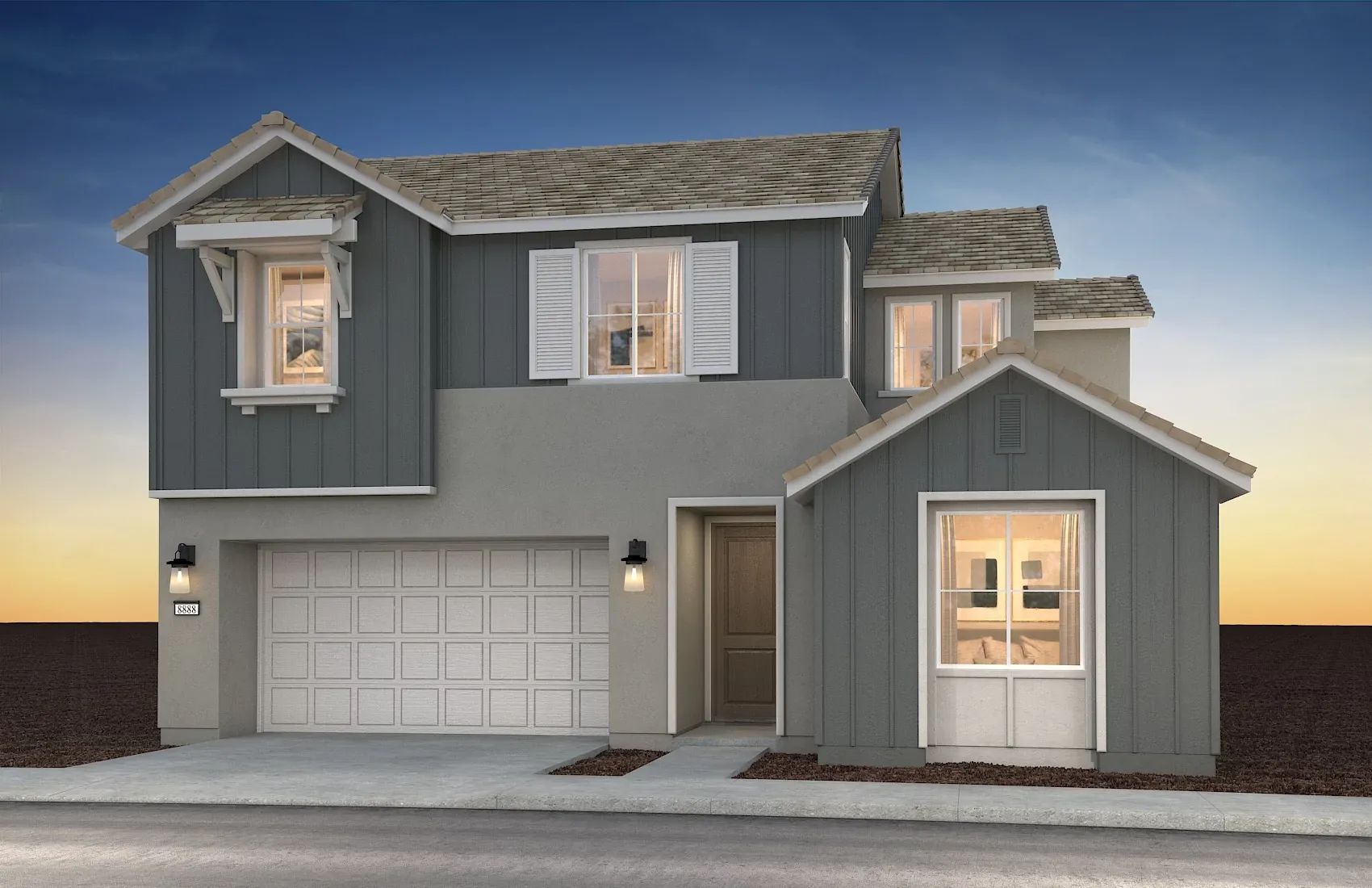 Opal at Mountain House Plan 1D Rendering