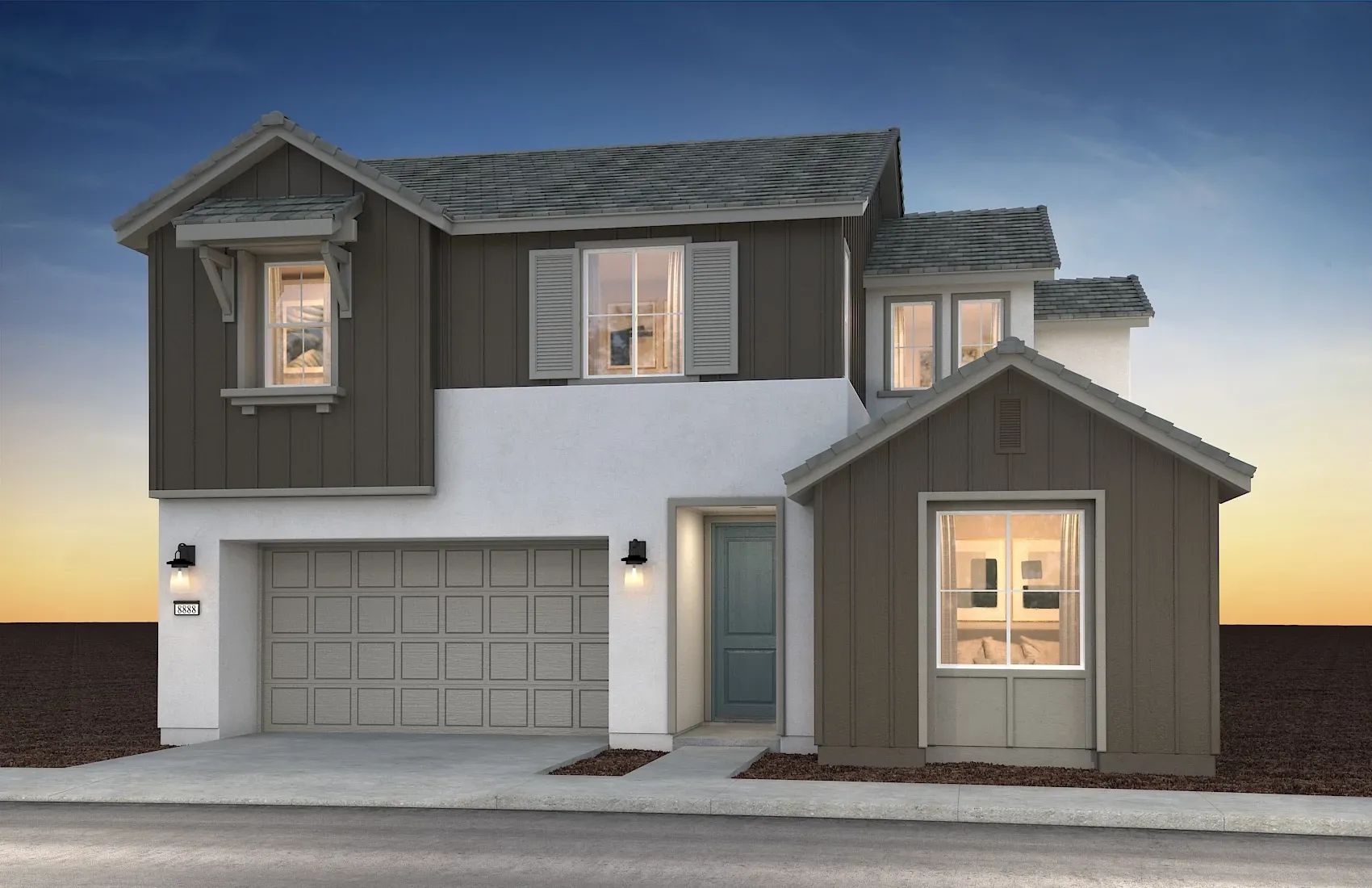 Opal at Mountain House Plan 1D Rendering