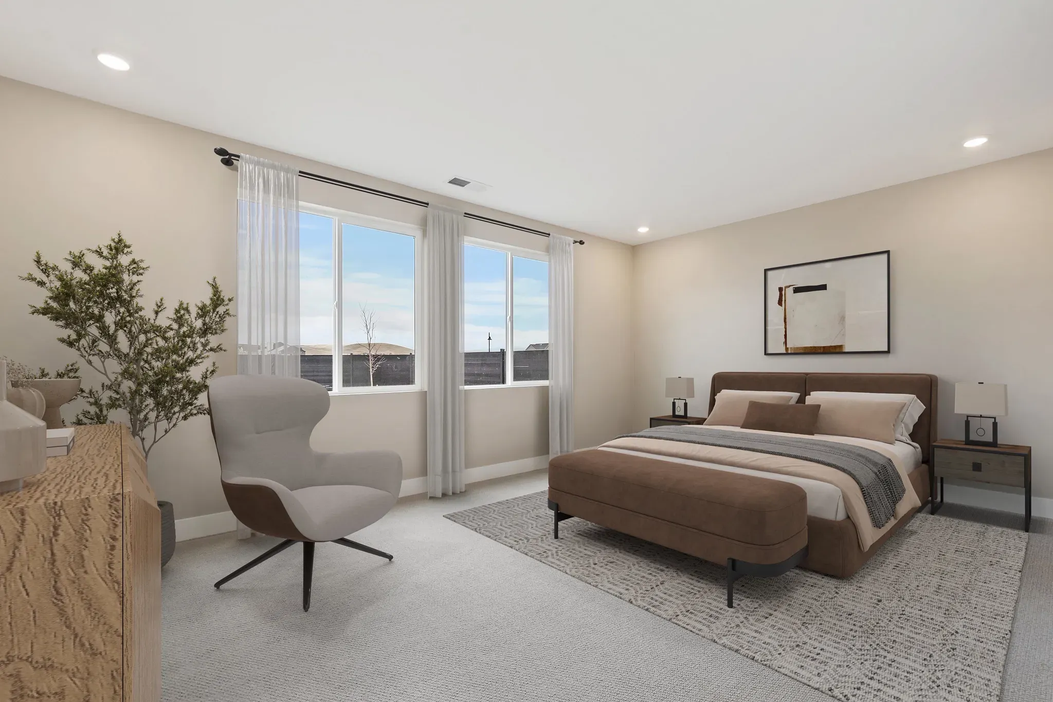 Virtually Staged Connect Primary Bed