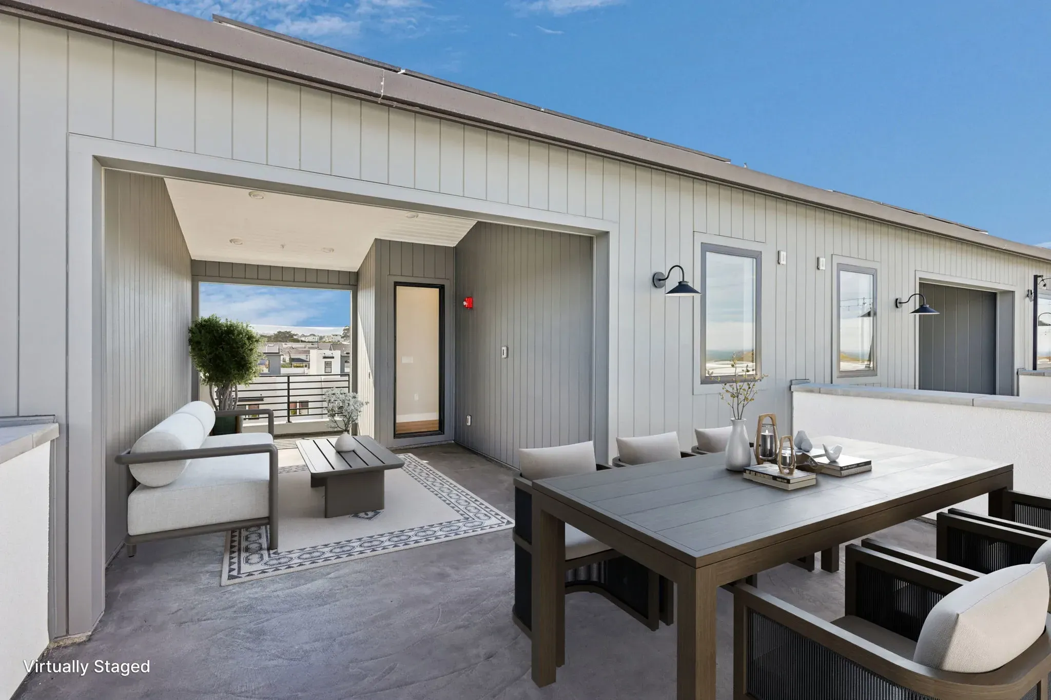 Rooftops Homesite 602 Rooftop Deck Virtually Stage