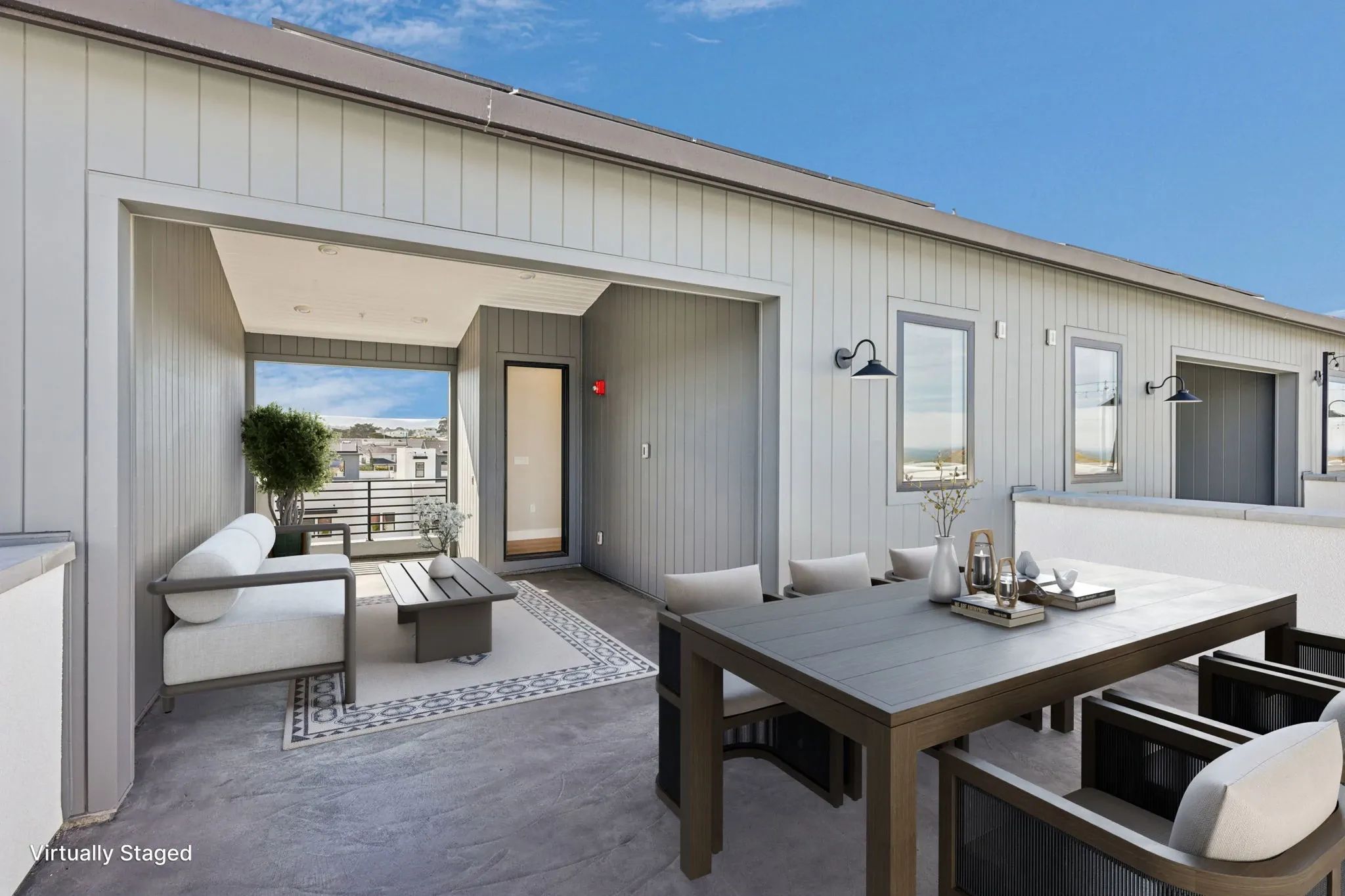 Rooftops Homesite 602 Rooftop Deck Virtually Stage