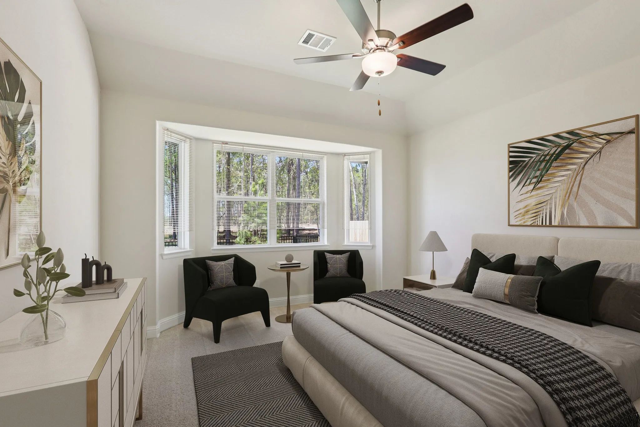 Plan 3009 Primary Bed - Staged