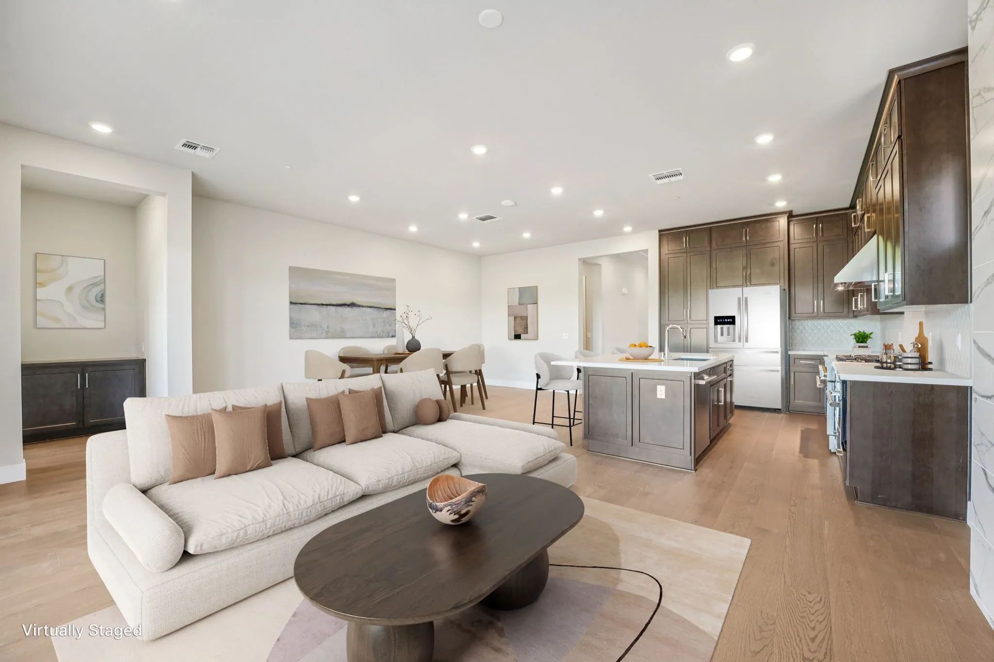 The Meadows Homesite 3 Great Room Virtually Staged