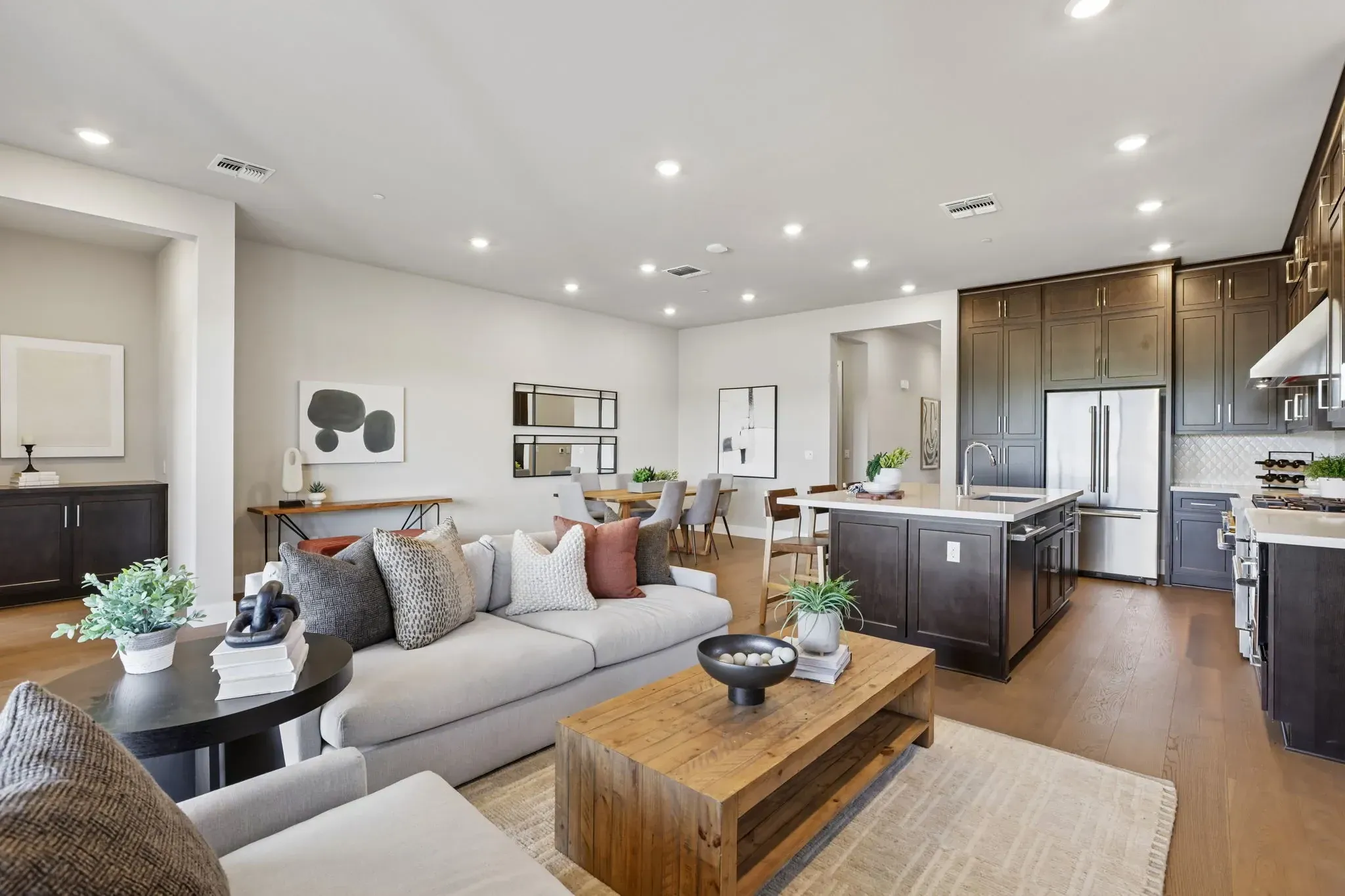 The Meadows Homesite 3 Great Room Virtually Staged