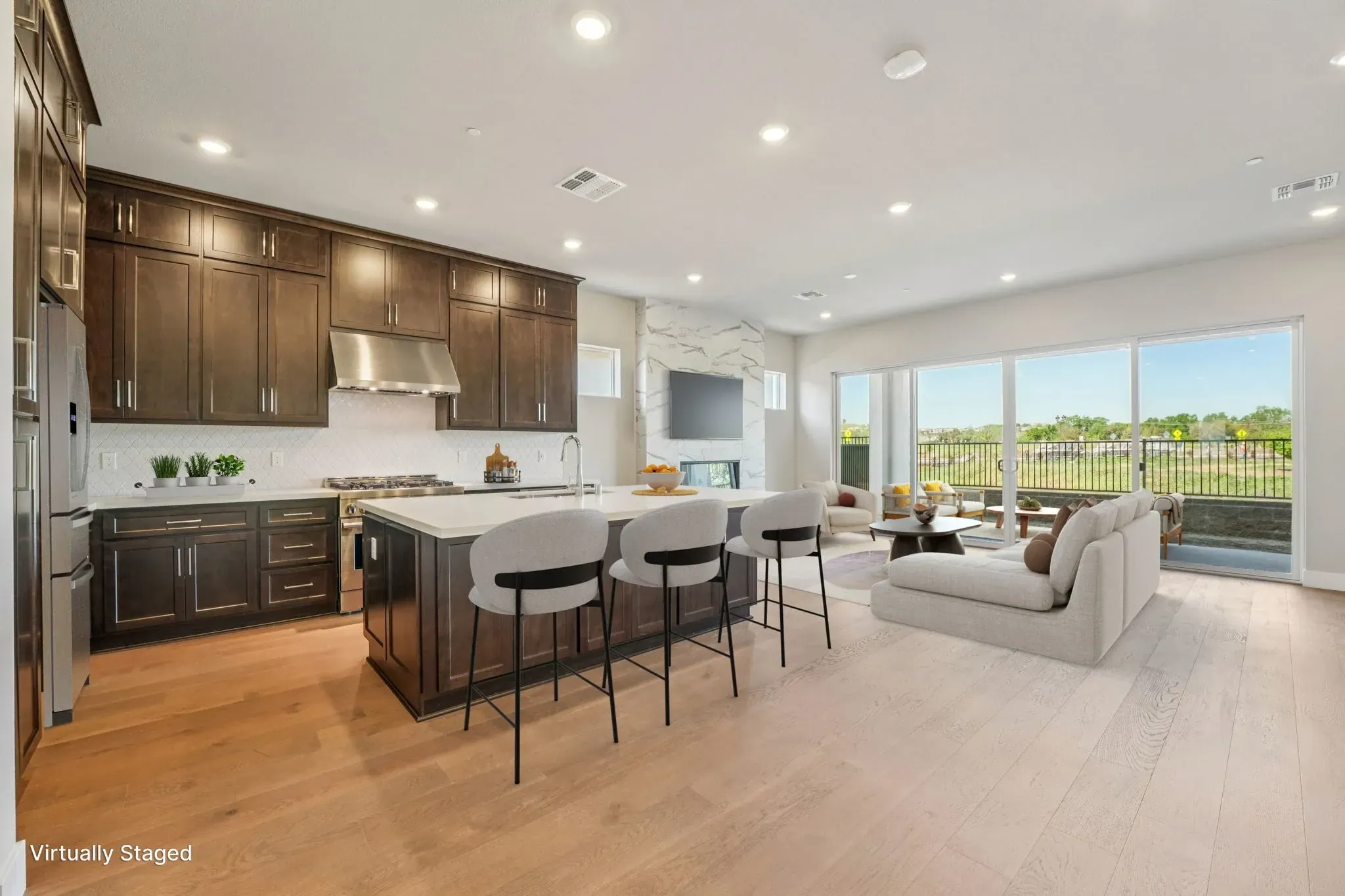 The Meadows Homesite 3 Kitchen Virtually Staged