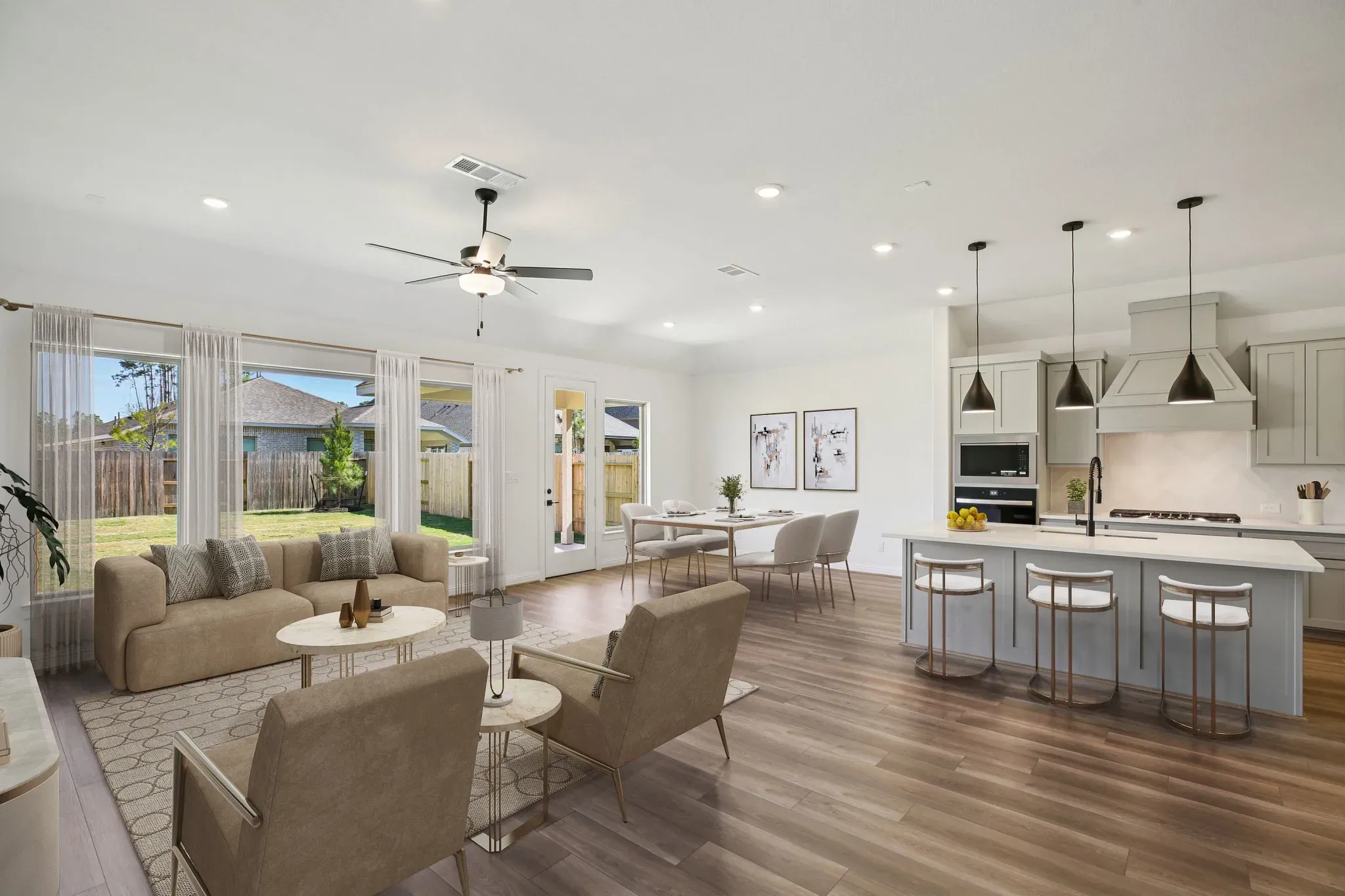Plan 4019 Great Room - Staged