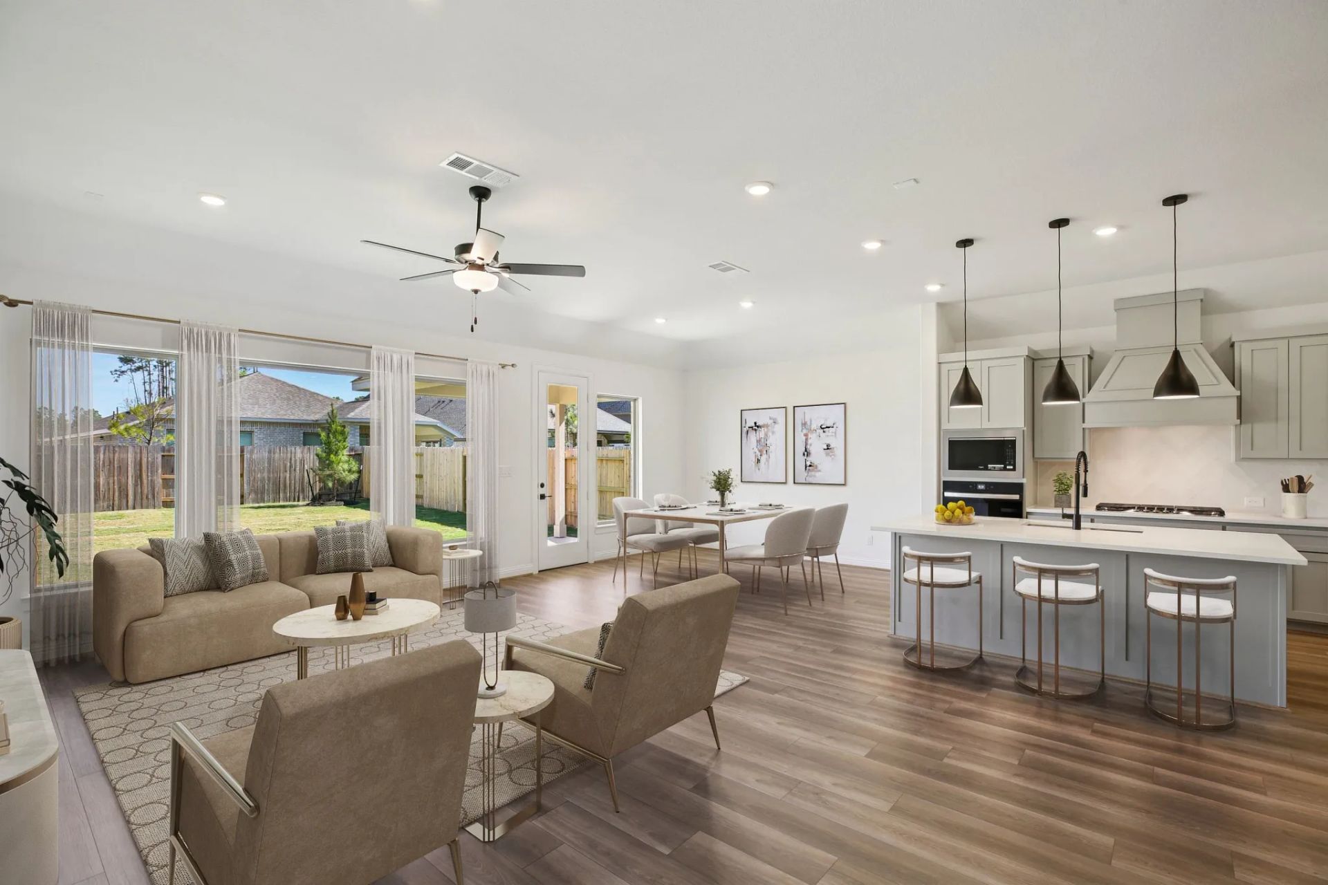 Plan 4019 Great Room - Staged
