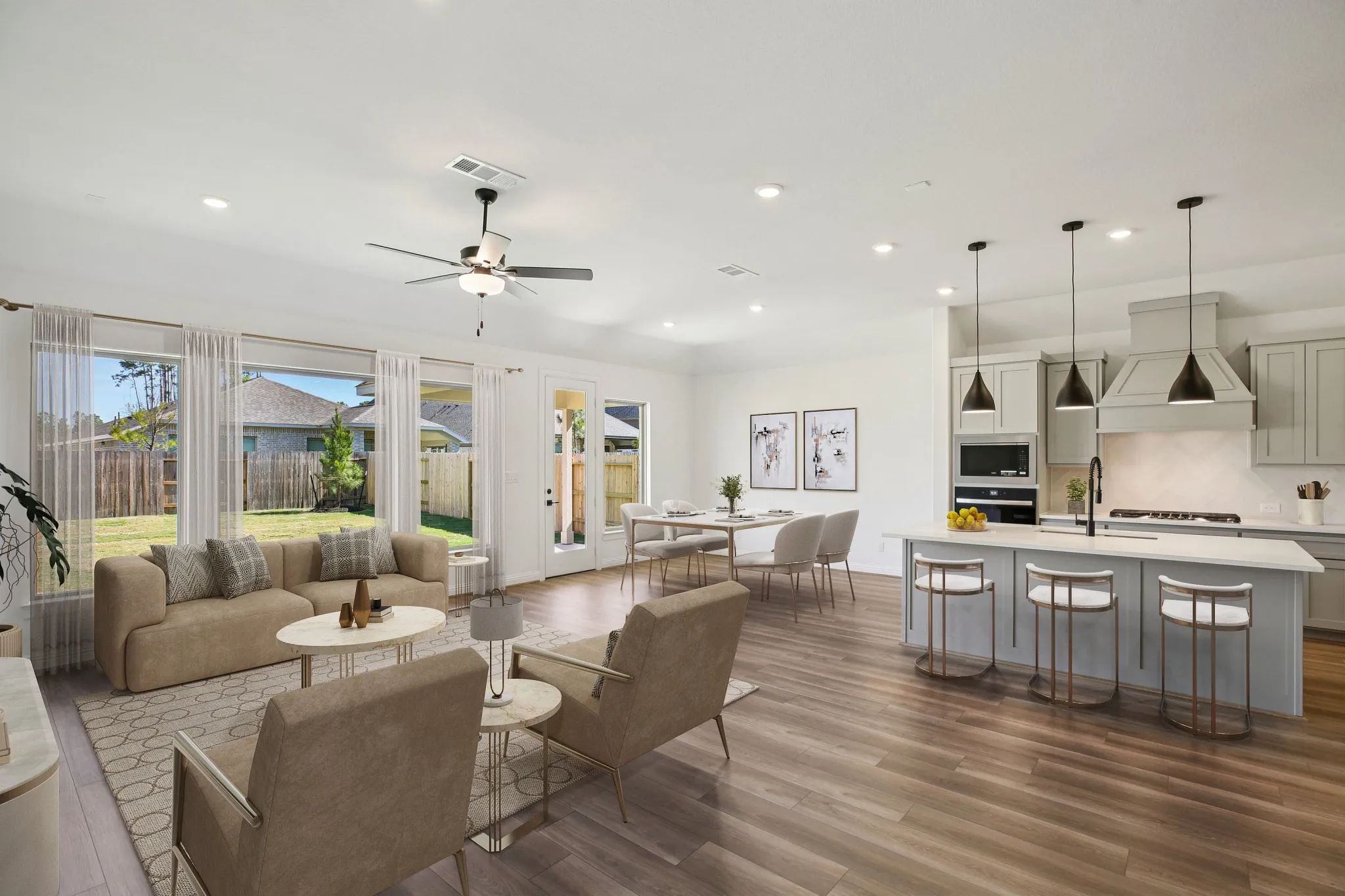 Plan 4019 Great Room - Staged