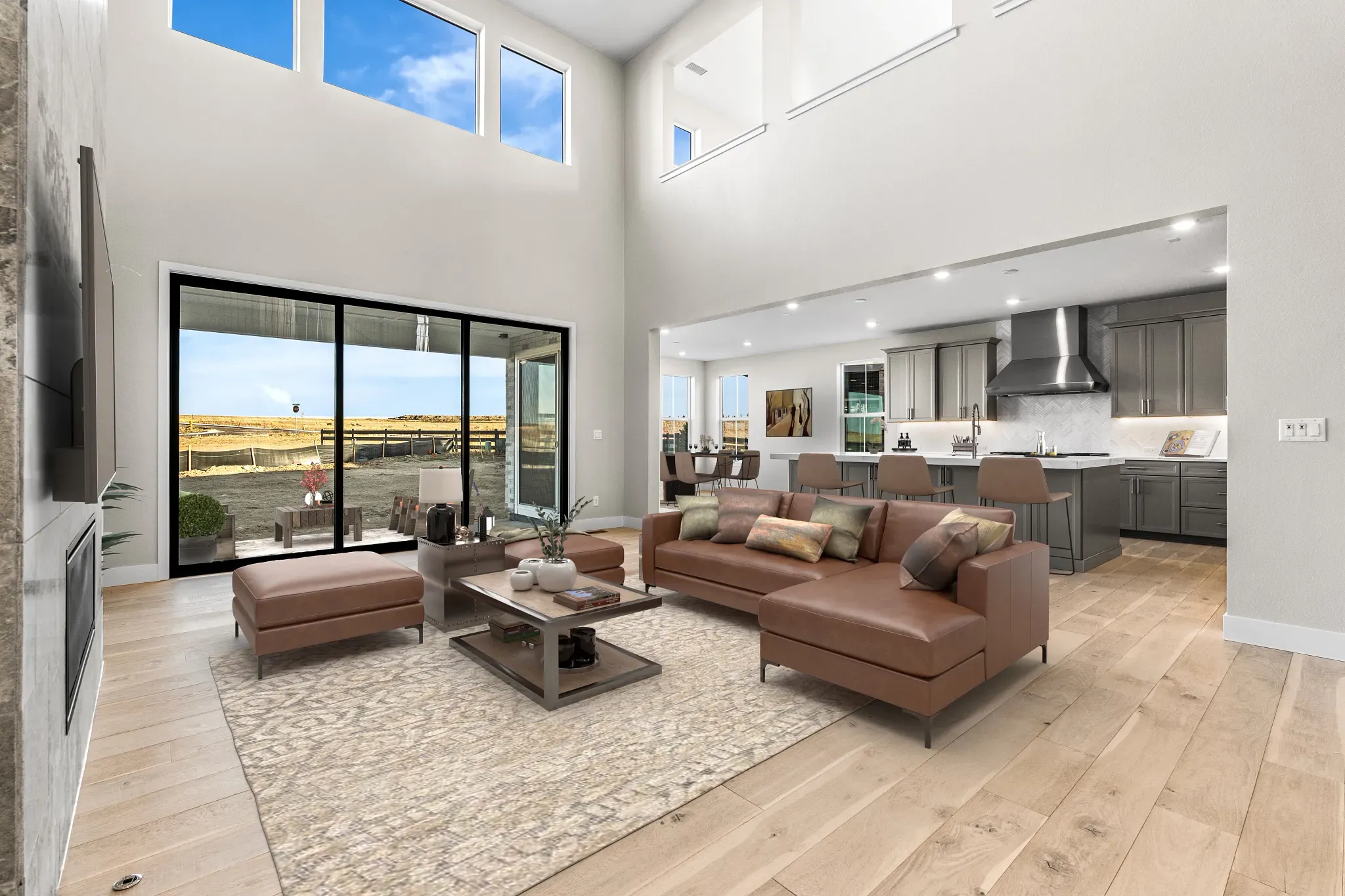 Homesite 3703 Great Room, Kitchen + Dining - Virtu